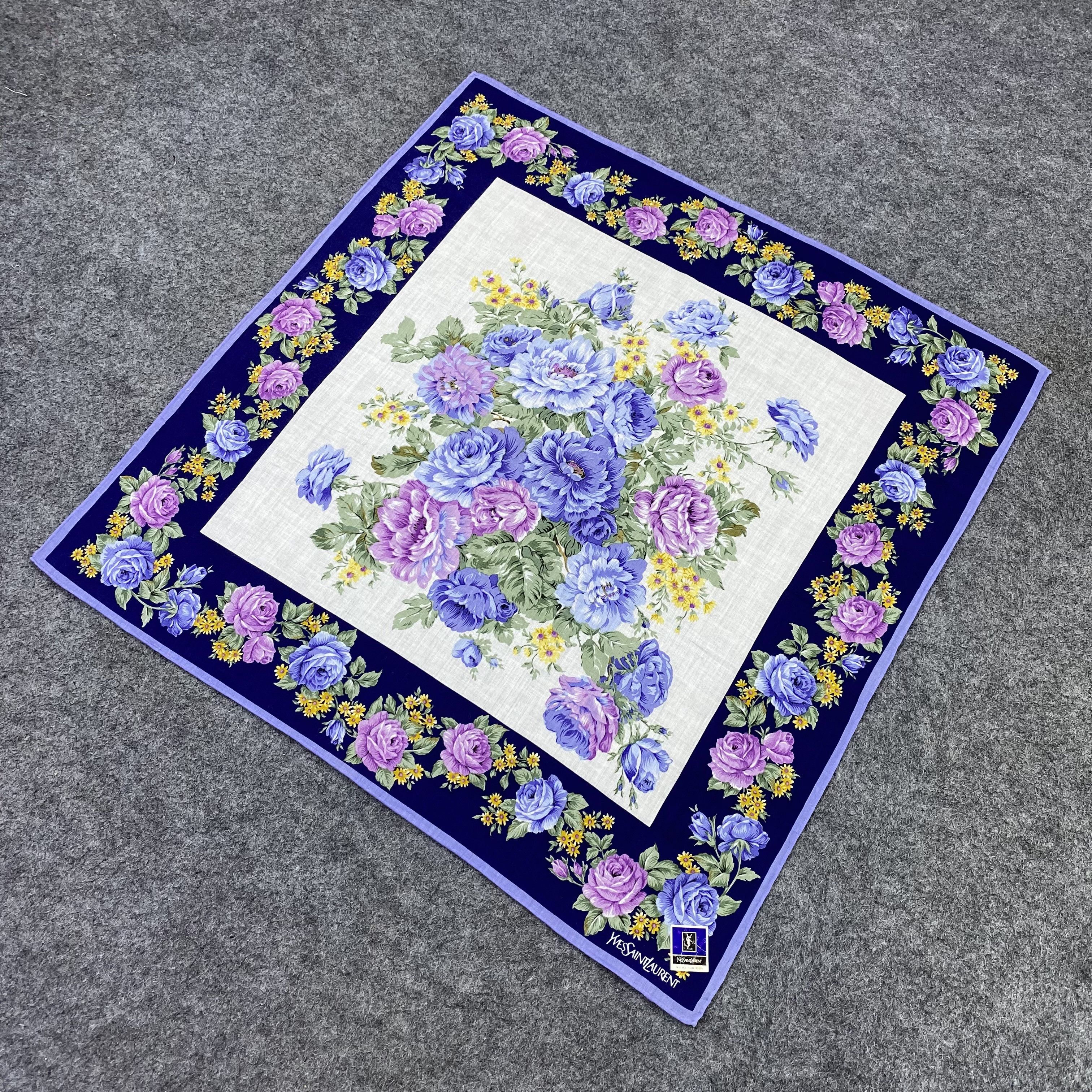 Yves Saint Laurent Yves Saint Lauren Handkerchief Neckerchief Bandana-B1878 Size ONE SIZE - 4 Thumbnail