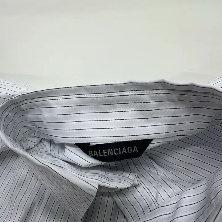 Balenciaga Balenciaga Striped Casual Long Sleeve Shirt 0079-2507 Size US L / EU 52-54 / 3 - 6 Thumbnail