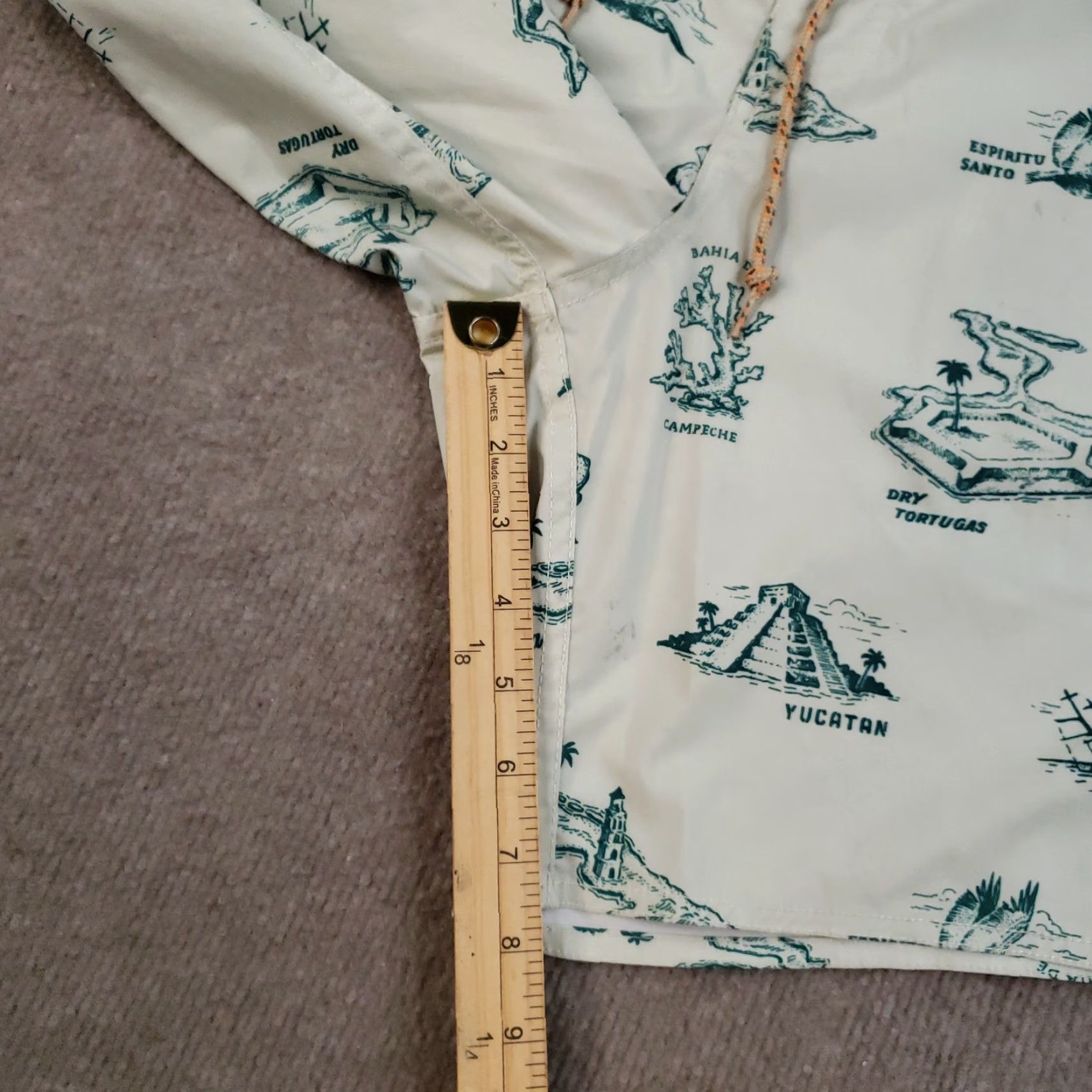 Howler Brothers Howler Brothers Board Shorts Mens 30 Map Print Swim Trunks Drawstring Beige Ocean Travel Geometric Pattern Quick Dry Lined Back Pocket Mens Size US 30 / EU 46 - 2 Thumbnail