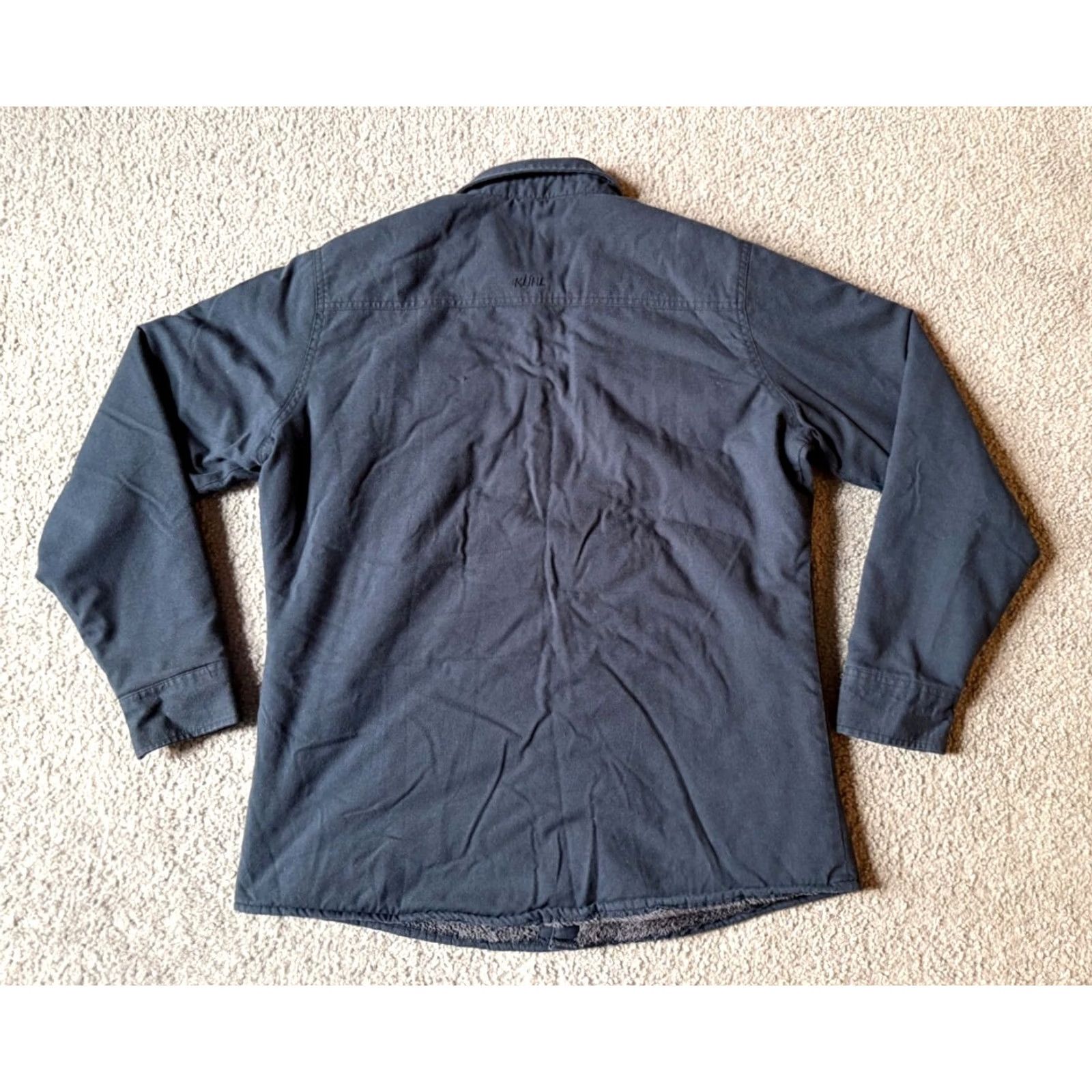 Vintage Kuhl Shirt Jacket Men's Navy Blue Fleece Lined Snap Front Quilted Pocketed Regular Fit Size M Size US M / EU 48-50 / 2 - 2 Thumbnail