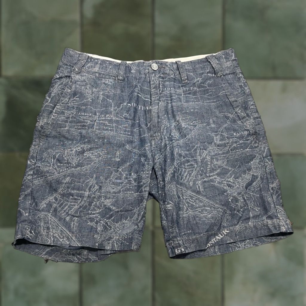 Polo Ralph Lauren Polo Ralph Lauren Shorts Mens 32 Blue Map Chino Flat Front Cotton Casual Travel Mens Size US XS / EU 42 / 0 - 1 Thumbnail