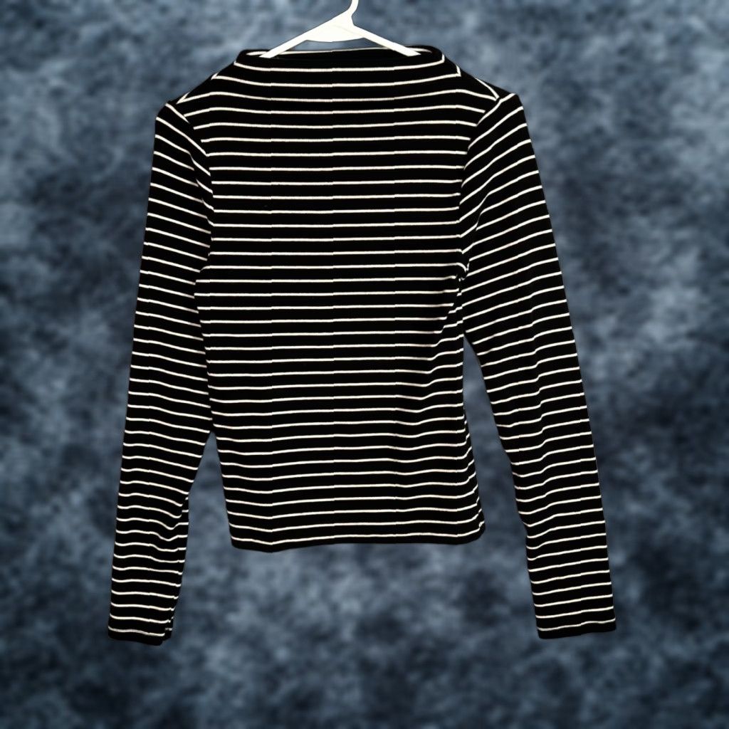 Gap Gap Womens Size Medium Black & White Striped Long Sleeve T Shirt Size M / US 6-8 / IT 42-44 - 1 Thumbnail