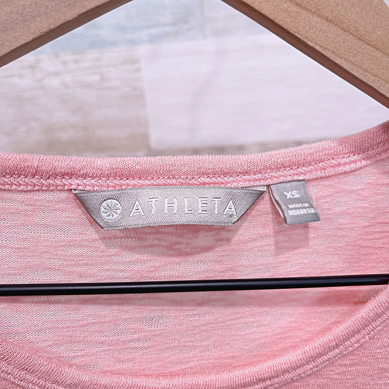 Athleta Athleta Breezy Tee Pink Curved Lightweight Soft Stretch XS Size XS / US 0-2 / IT 36-38 - 6 Thumbnail