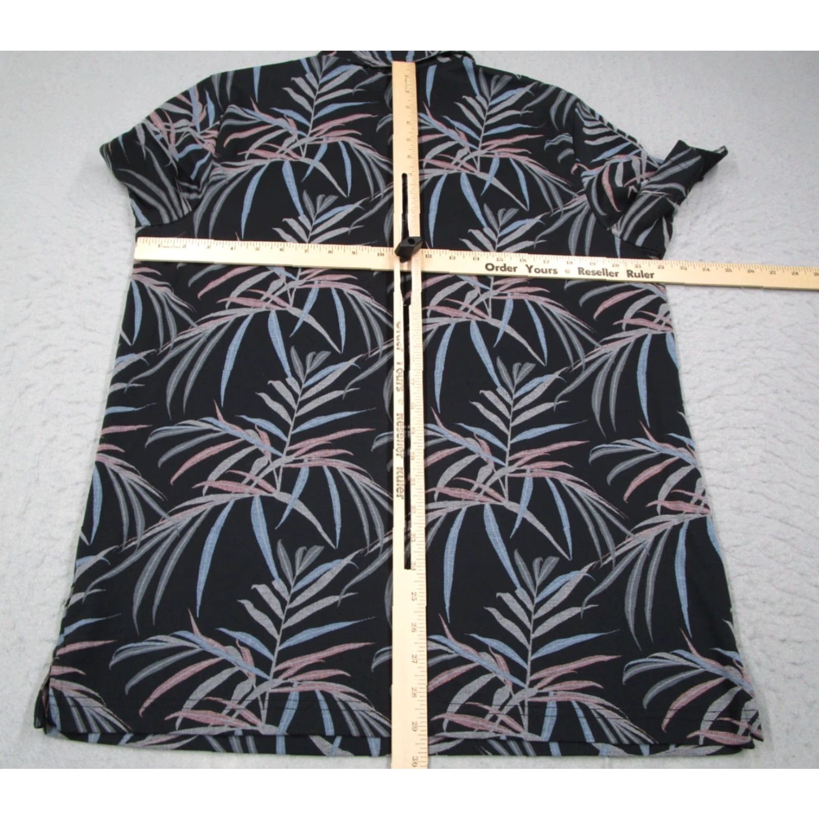 TravisMathew Travis Mathew Polo Shirt Mens XL Black Floral Performance Pima Cotton Golf Size US XL / EU 56 / 4 - 6 Thumbnail