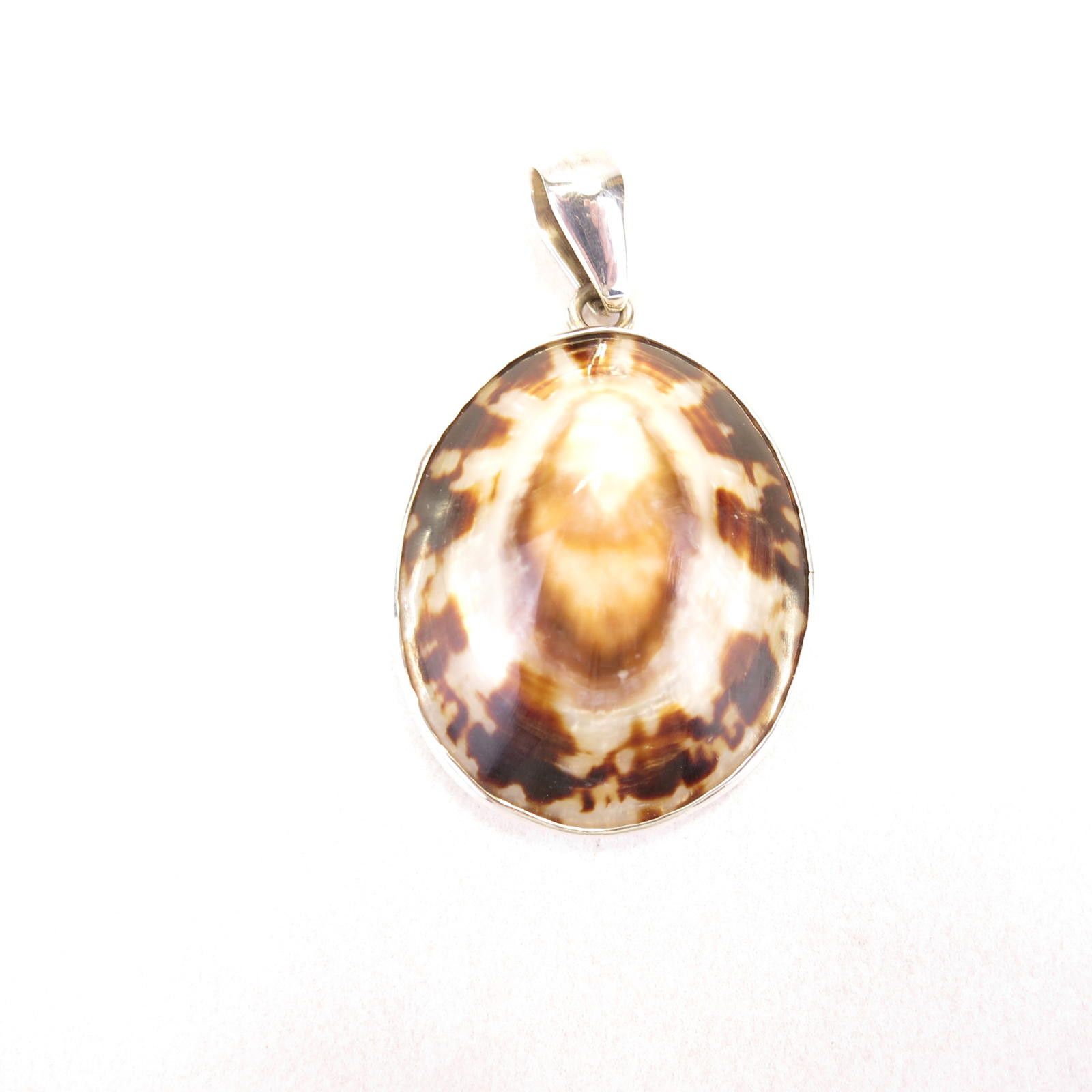 Other Vintage P4236 Sterling Silver Limpet Shell Pendant 2.5" Size ONE SIZE - 1 Thumbnail