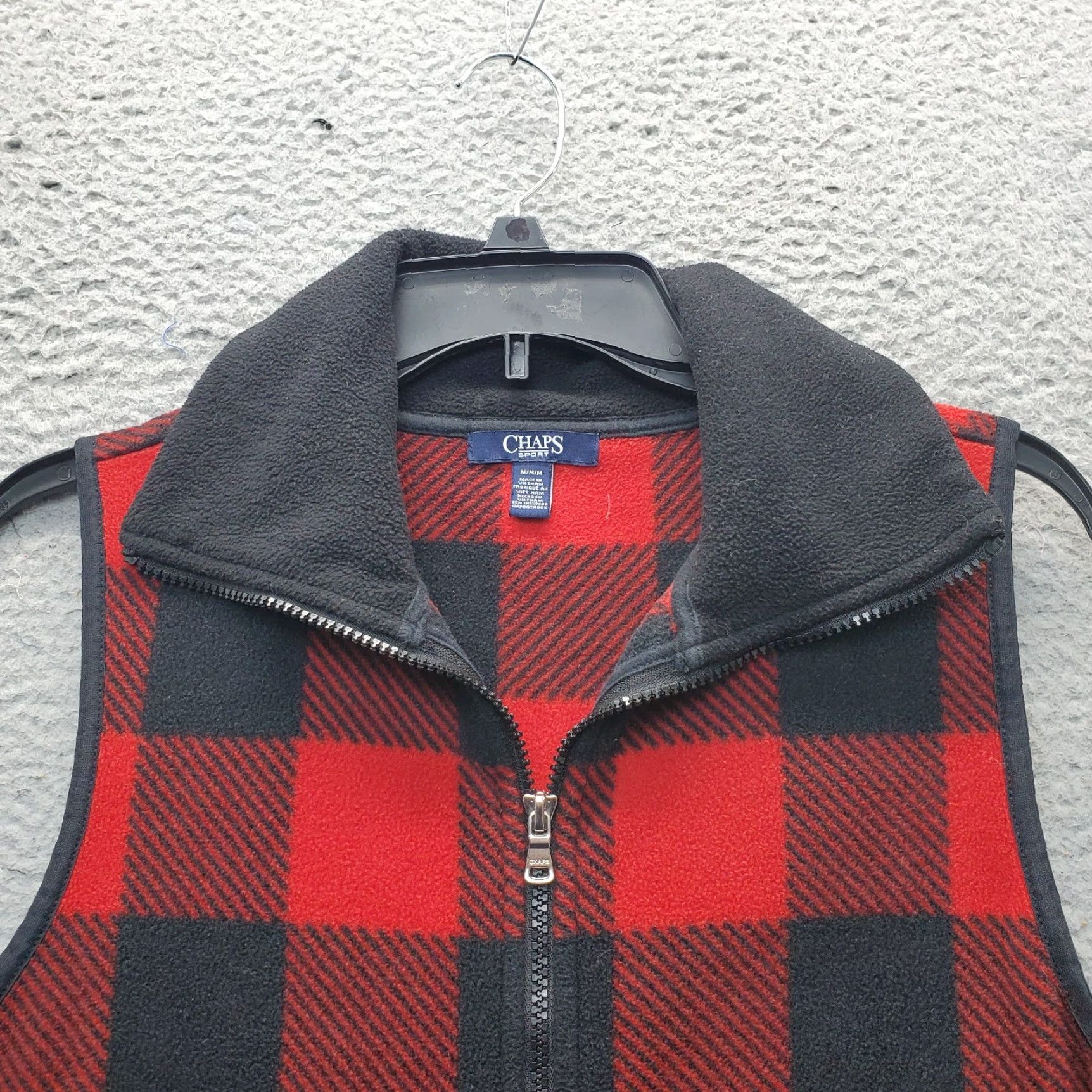 Chaps Chaps Sports Fleece Vest Womens Size M Multi Buffalo Plaid Sleeveless Full Zip Vest Size M / US 6-8 / IT 42-44 - 7 Thumbnail