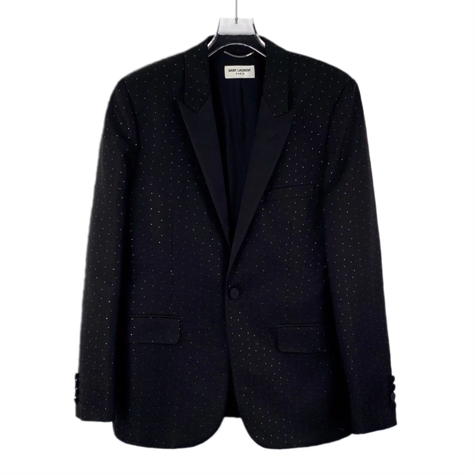 Yves Saint Laurent Yves Saint Laurent Black Lapel Single-Breasted Blazer Size XL / US 12-14 / IT 48-50 - 1 Thumbnail