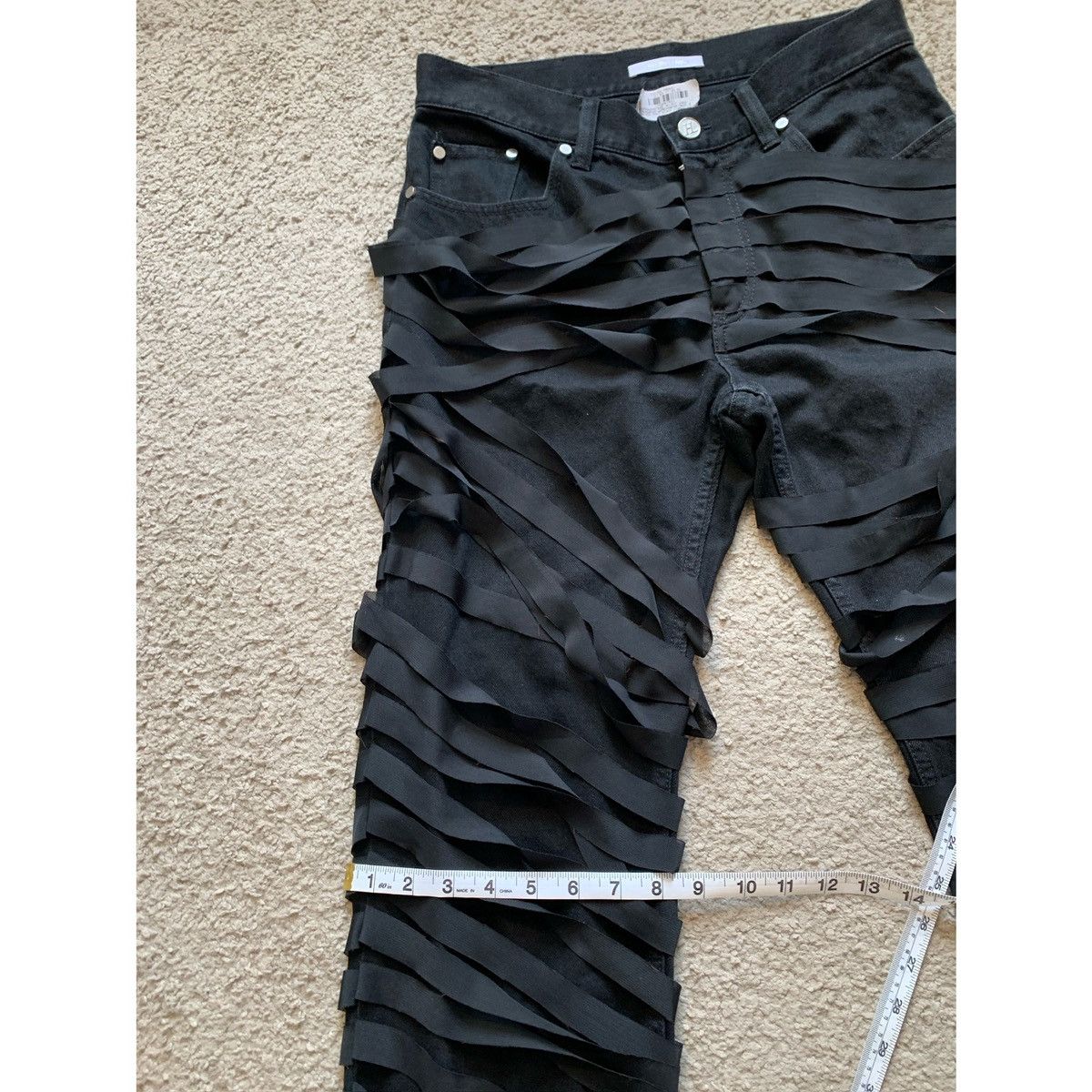 Helmut Lang HELMUT LANG BLACK RIBBON PANTS Size US 31 - 11 Thumbnail
