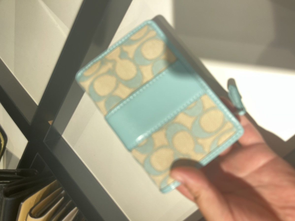 Coach Coach CT922 Medium Corner Zip Wallet Signature Jacquard blue Size ONE SIZE - 7 Thumbnail