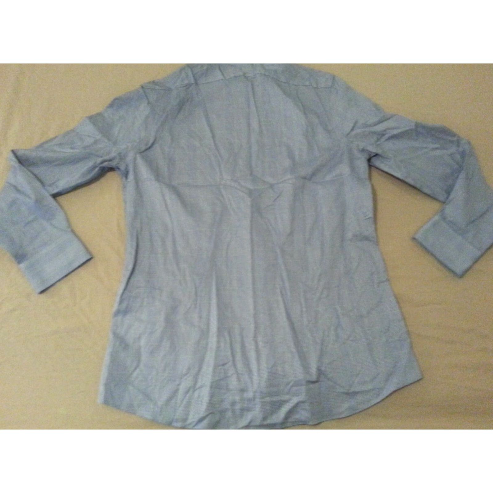 Charles Tyrwhitt Charles Tyrwhitt Shirt Mens 16 35 Slim Cotton Blue Button Size 42R - 2 Thumbnail