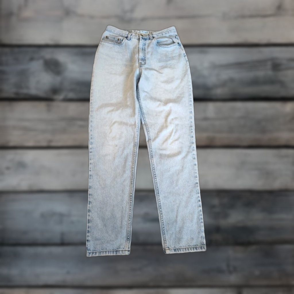 Vintage Vintage L.A. Blues Women’s Denim Jeans Size 12 Light Wash High Waist Slim Fit 90s Mom Style Size 34" / US 12 / IT 48 - 1 Thumbnail