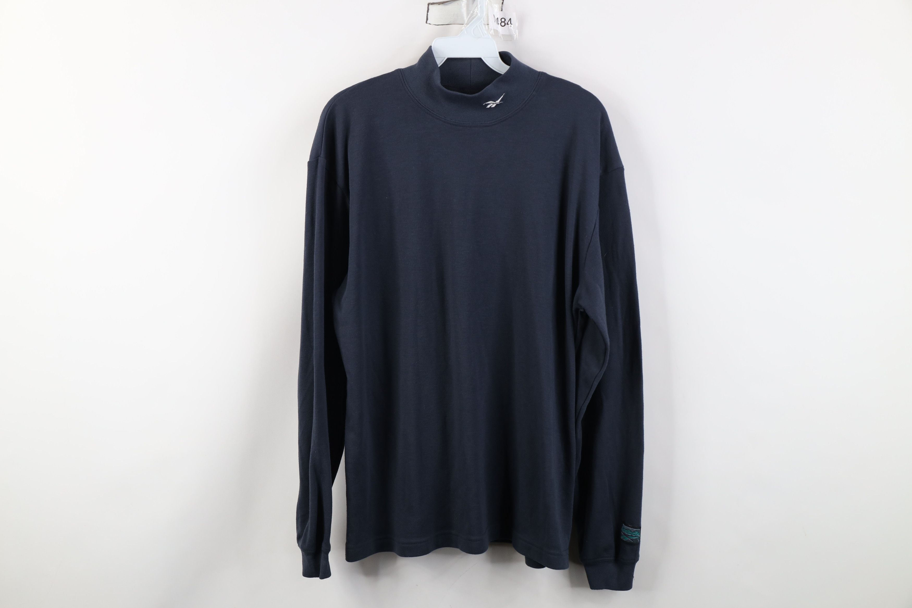 Reebok Vintage 90s Reebok Knit Mock Neck Long Sleeve T-Shirt USA Size US L / EU 52-54 / 3 - 1 Thumbnail