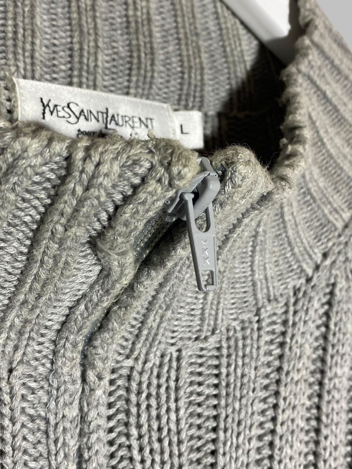 Yves Saint Laurent YSL Yves Saint Laurent 1/4 Zip Knit Pullover Vintage Sweater Size US L / EU 52-54 / 3 - 5 Thumbnail