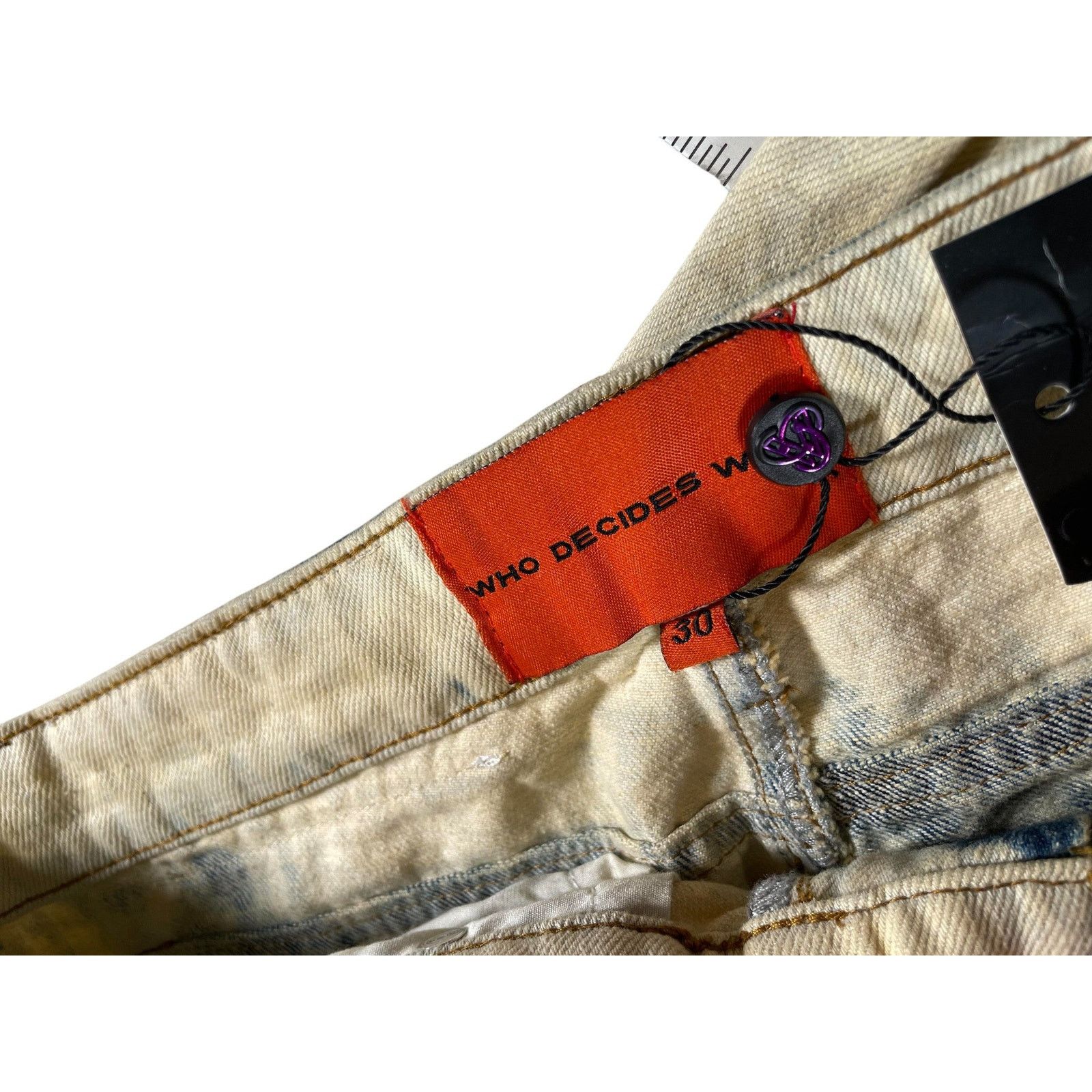 Who Decides War Who Decides War Acid Wash & Blue Plain Jeans Size US 30 / EU 46 - 3 Thumbnail