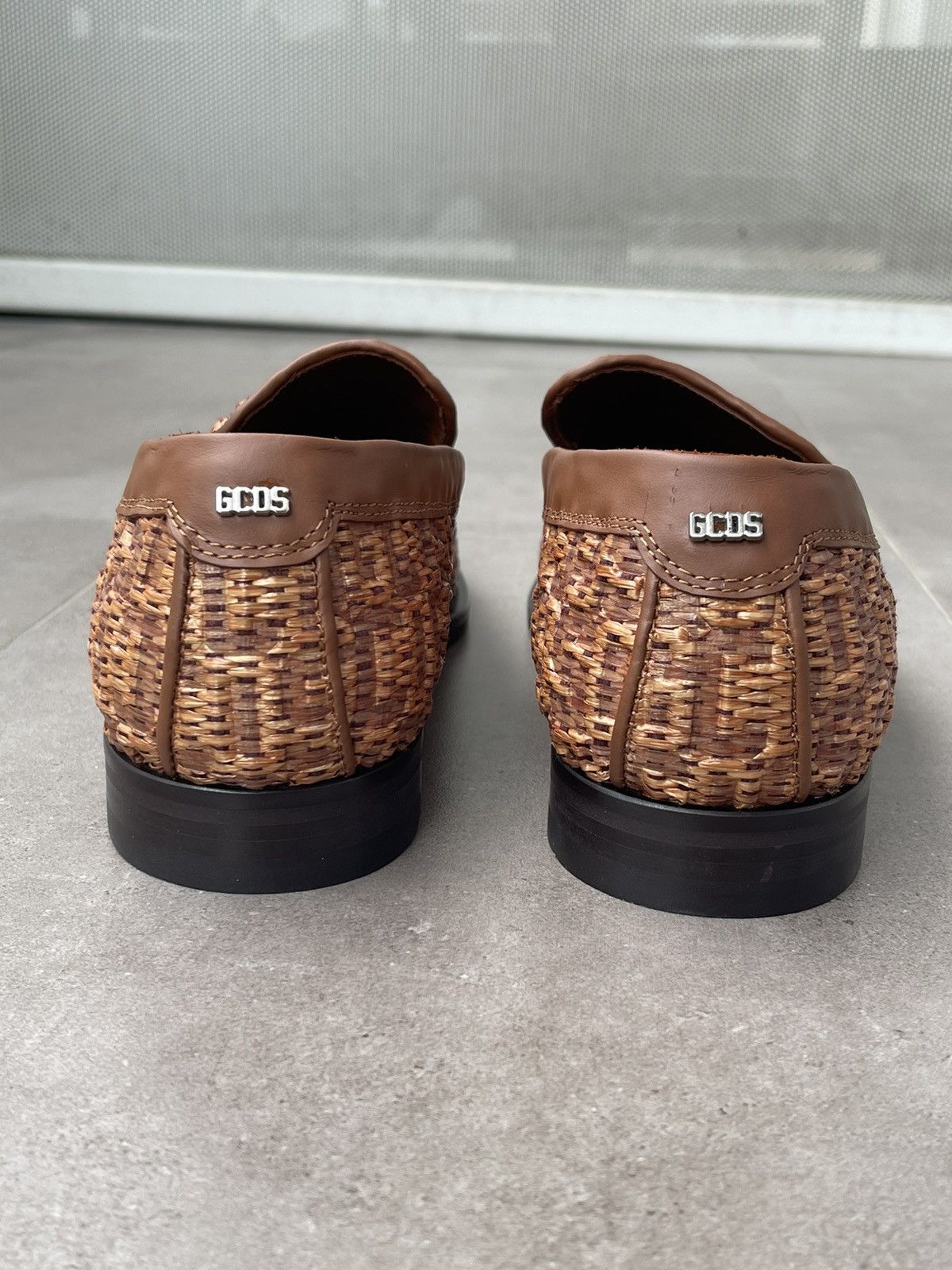 GCDS !DS! SS24 GCDS Monogram Rafia Brown Loafers Size US 11 / EU 44 - 10 Thumbnail