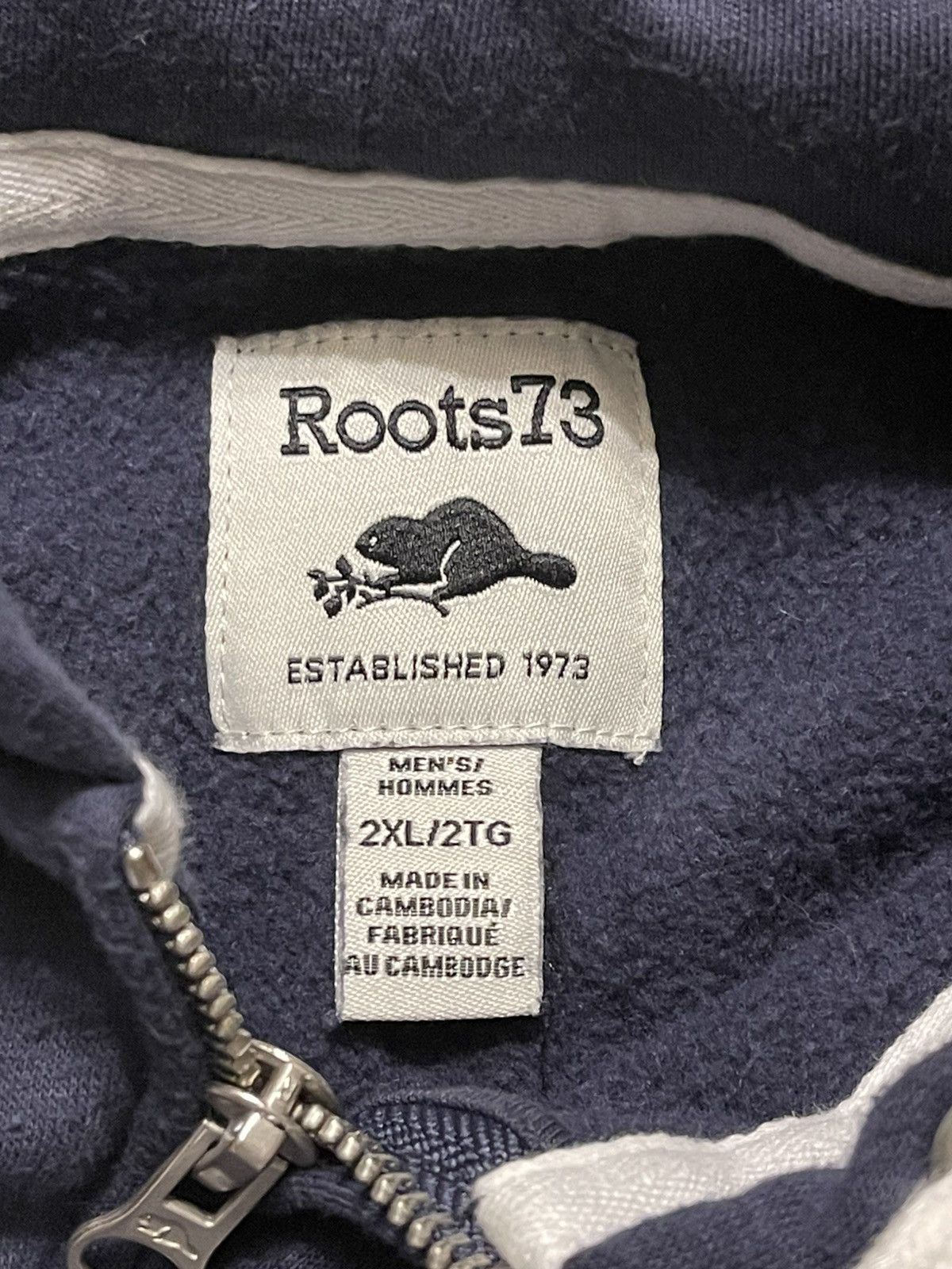 Roots Roots 73 Men's 2XL Dark Blue Full Zip Hoodie Sweatshirt Size US XXL / EU 58 / 5 - 9 Thumbnail