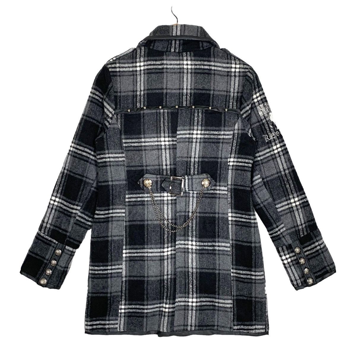 Japanese Brand Vintage Sexpot Revenge Punk Wool Double Breasted Trench Coat Size M / US 6-8 / IT 42-44 - 9 Thumbnail