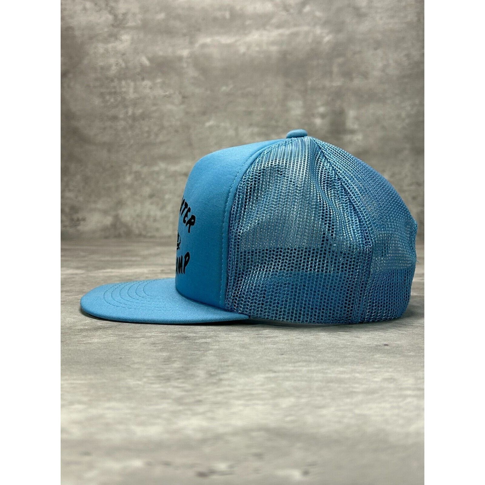 Vintage Vintage Deepwater Boat Ramp Trucker Snapback Hat OSFA Blue Size ONE SIZE - 5 Thumbnail
