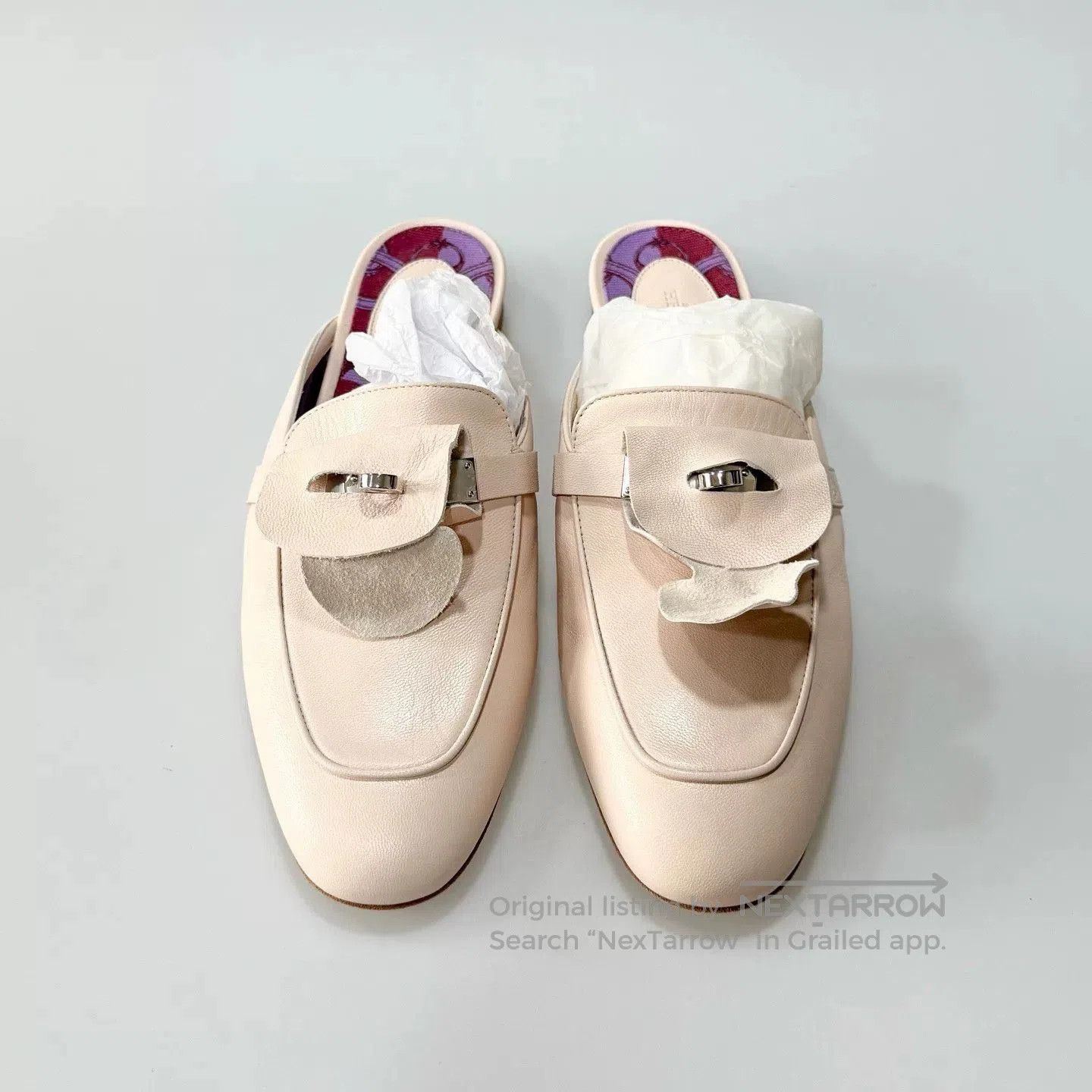Hermes Hermes Kelly Silver Buckle Mules. Size US 6 / IT 36 - 4 Thumbnail
