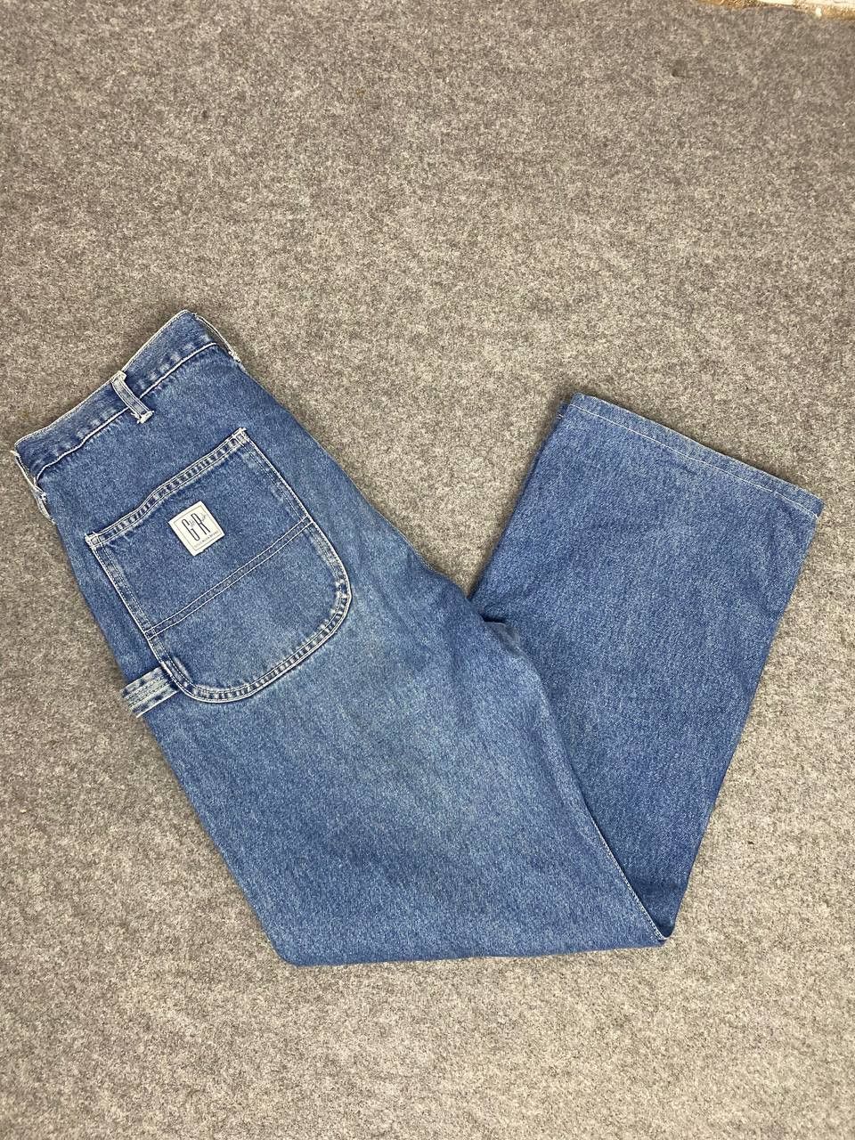 Japanese Brand gold rush carpenter baggy denim nice design Size US 35 - 2 Thumbnail