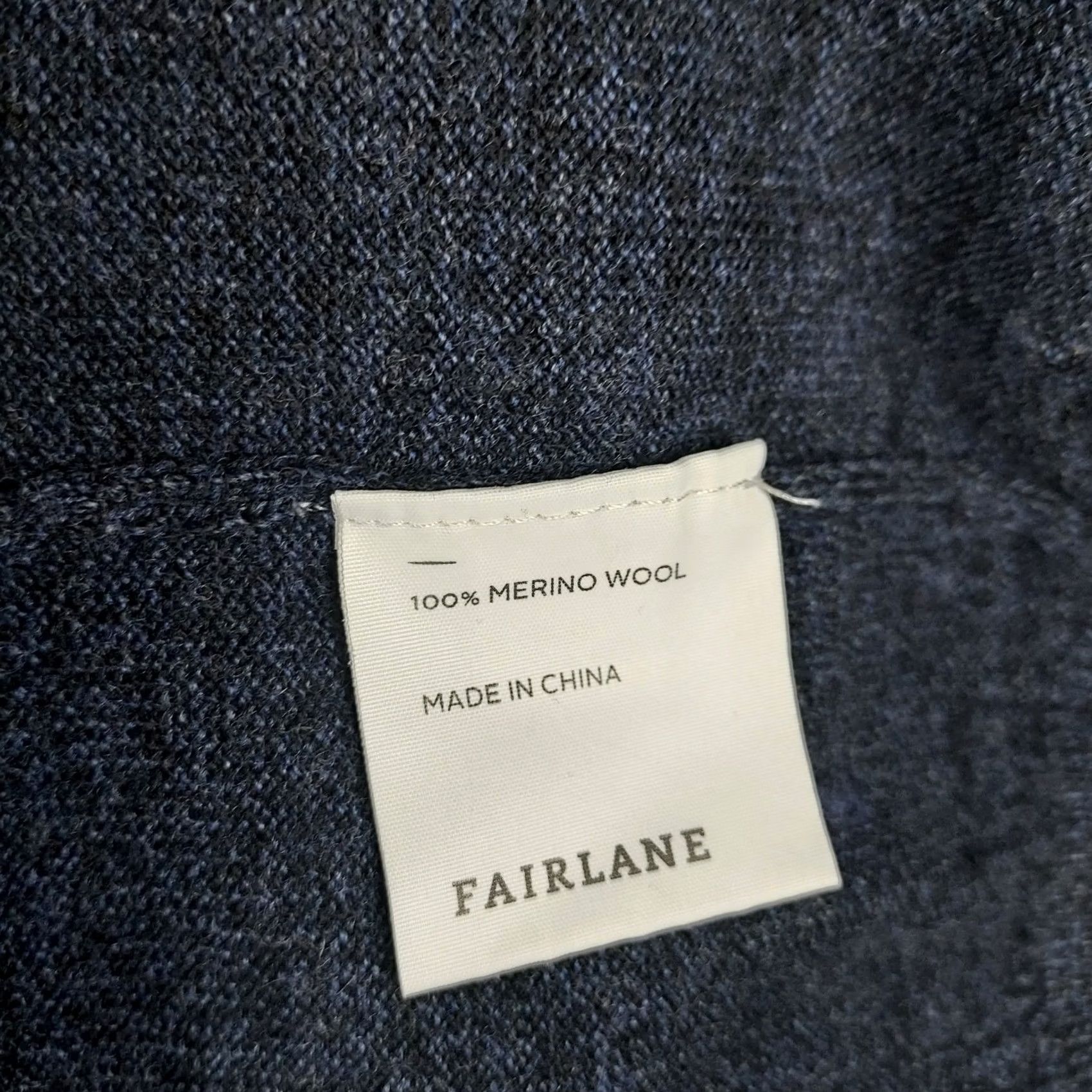 Vintage Fairlane Sweater Shirt Navy 100% Merino Wool Long Sleeve Mock Neck L Mens Pullover Casual Size US L / EU 52-54 / 3 - 7 Thumbnail