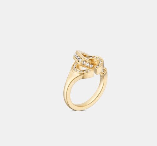 Dior o1w1db11224 Size: OS / CD Lock Ring in Gold Size ONE SIZE - 1 Thumbnail