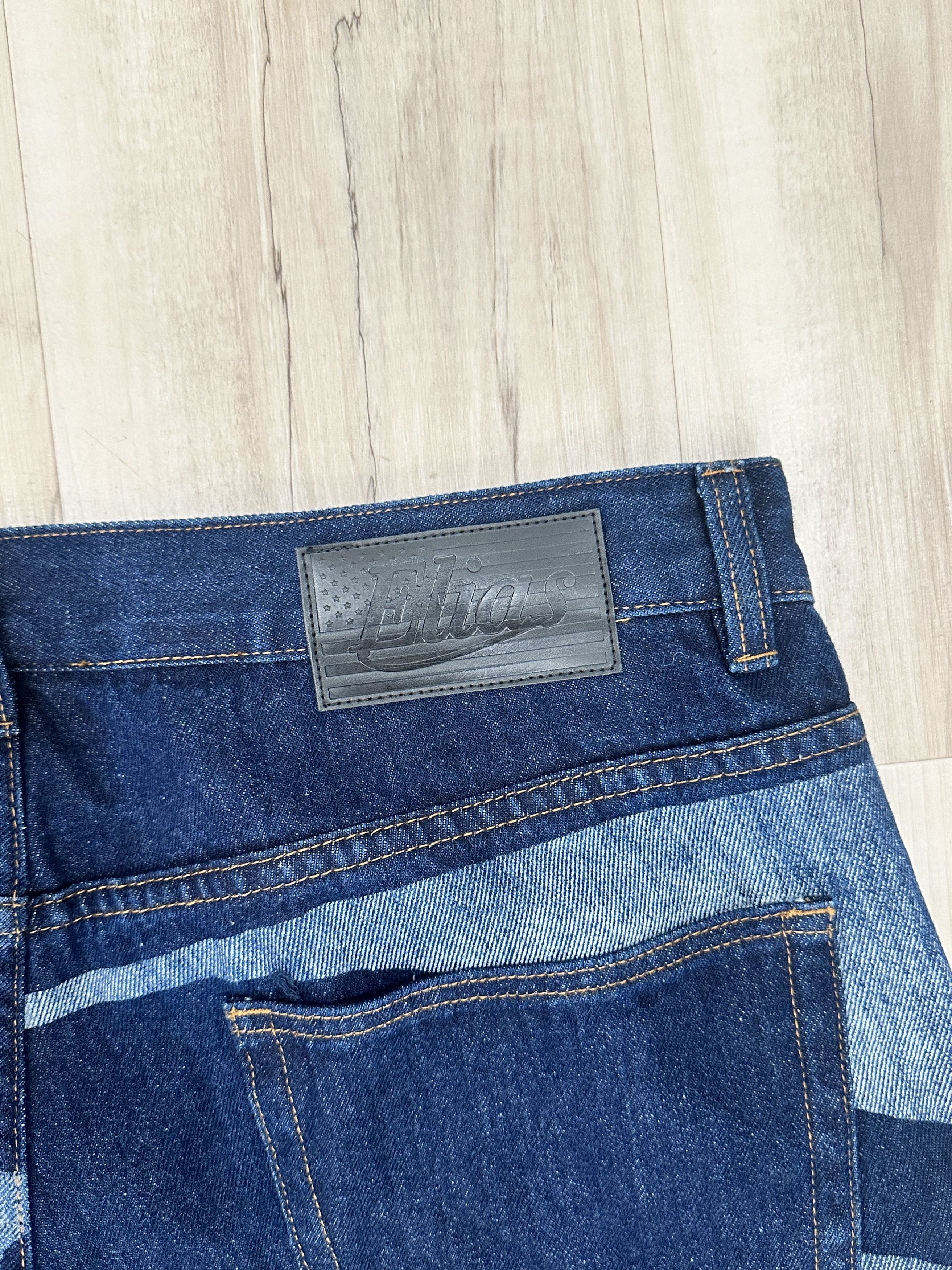 Other ELIAS Blue Jeans w/ American Flag Print & Zipper Pockets Size US 34 / EU 50 - 3 Thumbnail