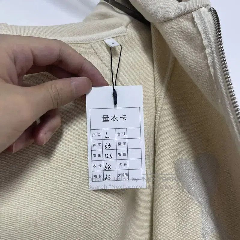 AMI AMI Beige Cotton Logo Embroidery Hoodie . Size US L / EU 52-54 / 3 - 9 Thumbnail