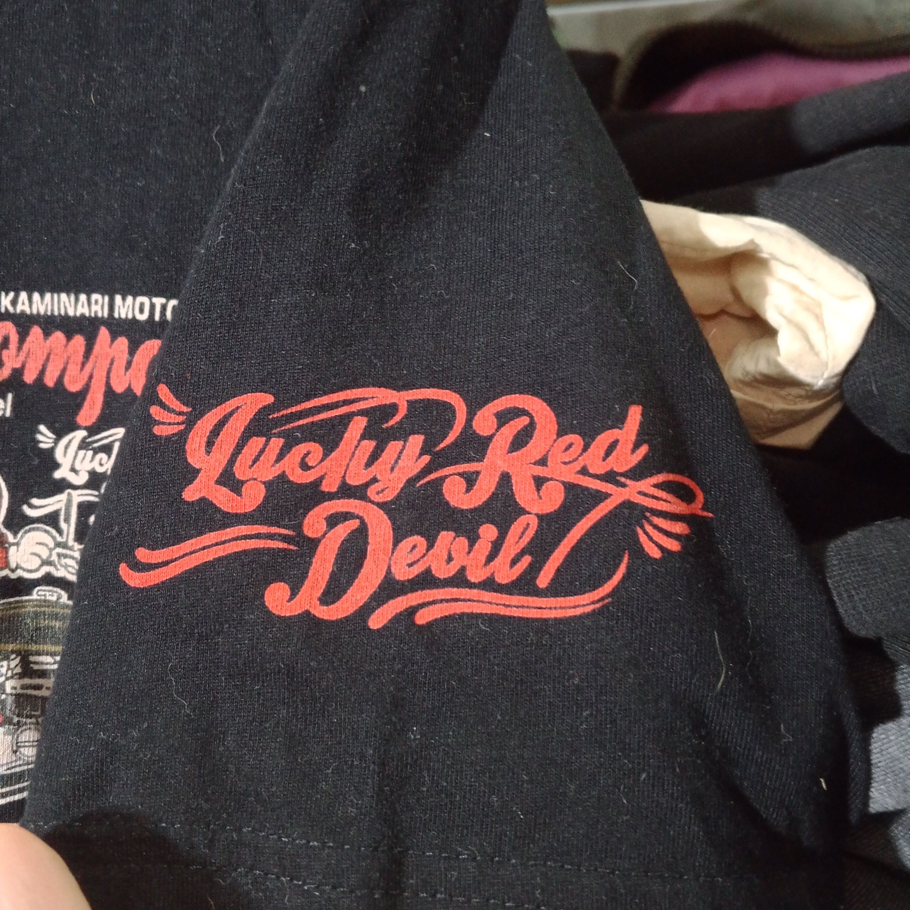 Japanese Brand Red Company Kaminari Motorcyle Black Shirt Size US L / EU 52-54 / 3 - 4 Thumbnail
