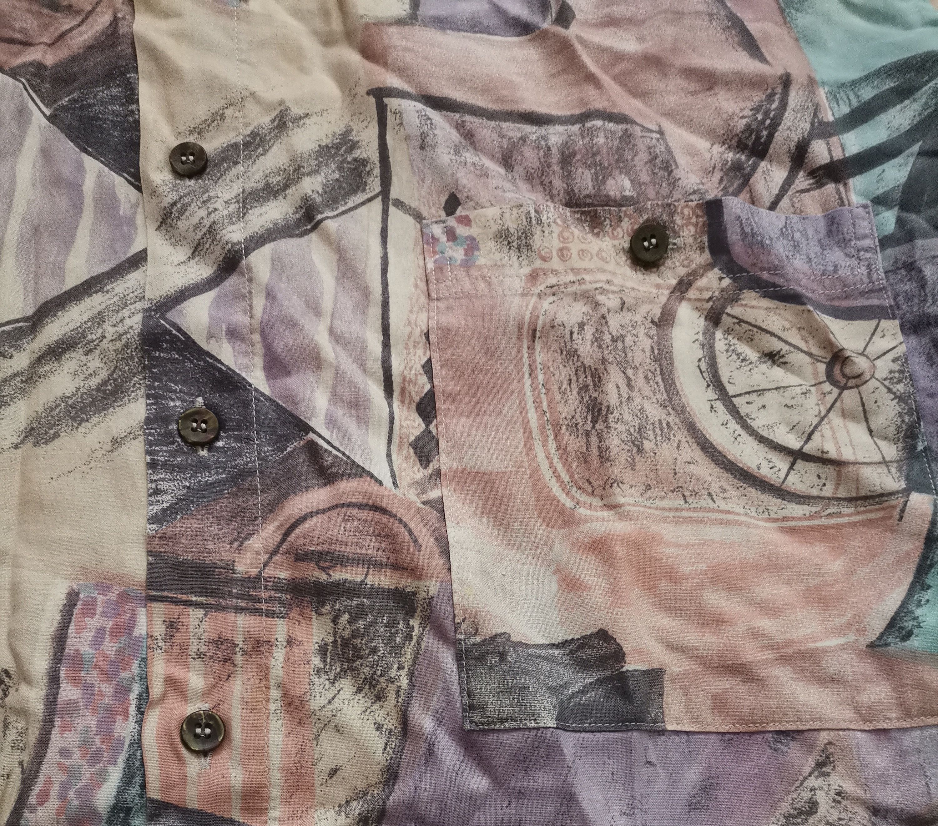Vinci Vintage Vinci Abstract Shirt Size US XL / EU 56 / 4 - 2 Thumbnail
