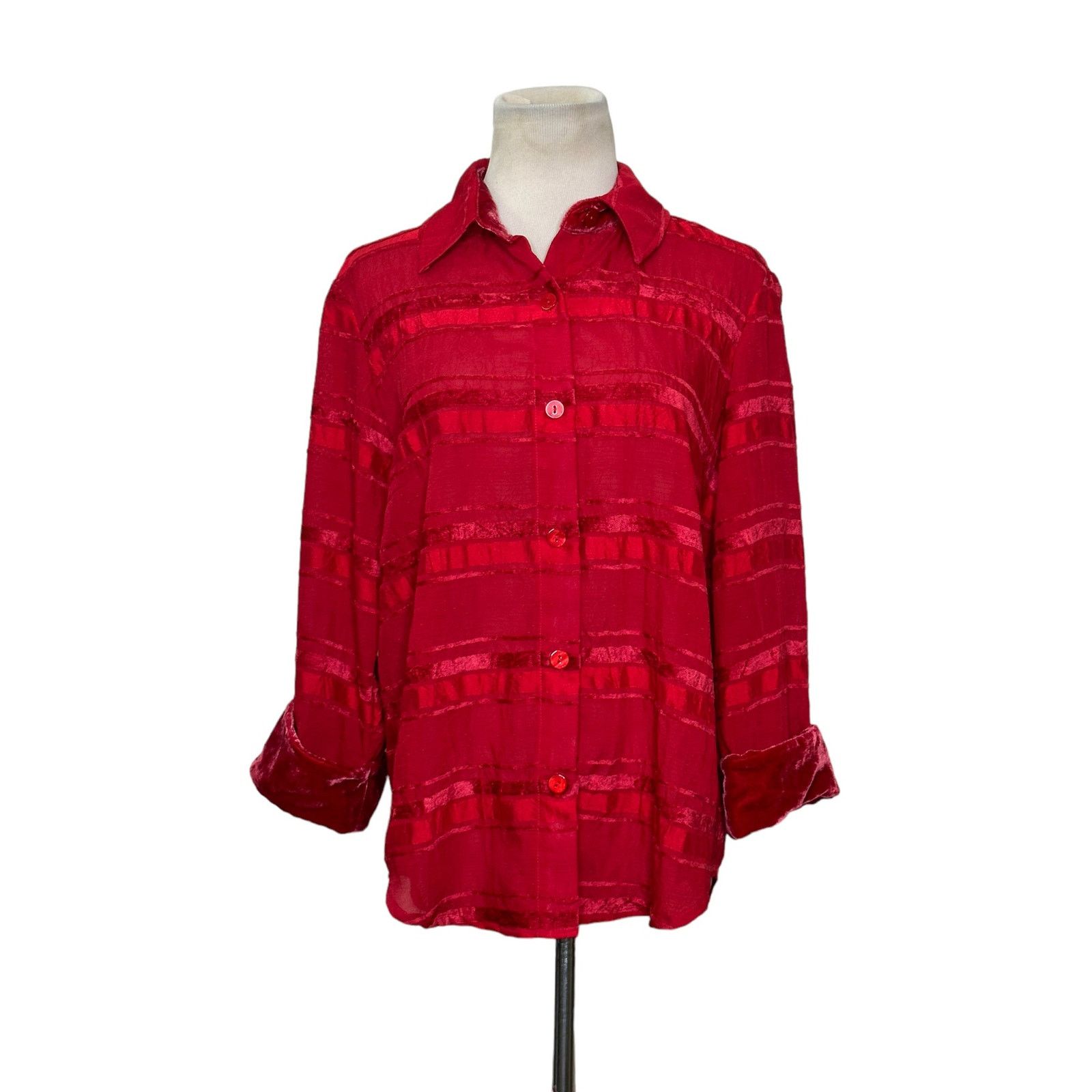 Coldwater Creek Coldwater Creek 3/4 sleeves button boxy shirt size Small Size S / US 4 / IT 40 - 7 Thumbnail