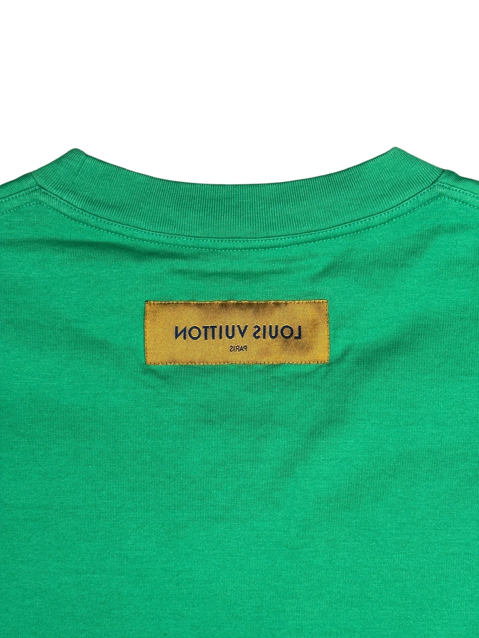 Louis Vuitton Louis Vuitton Green LV Debossed Tee Size US S / EU 44-46 / 1 - 4 Thumbnail