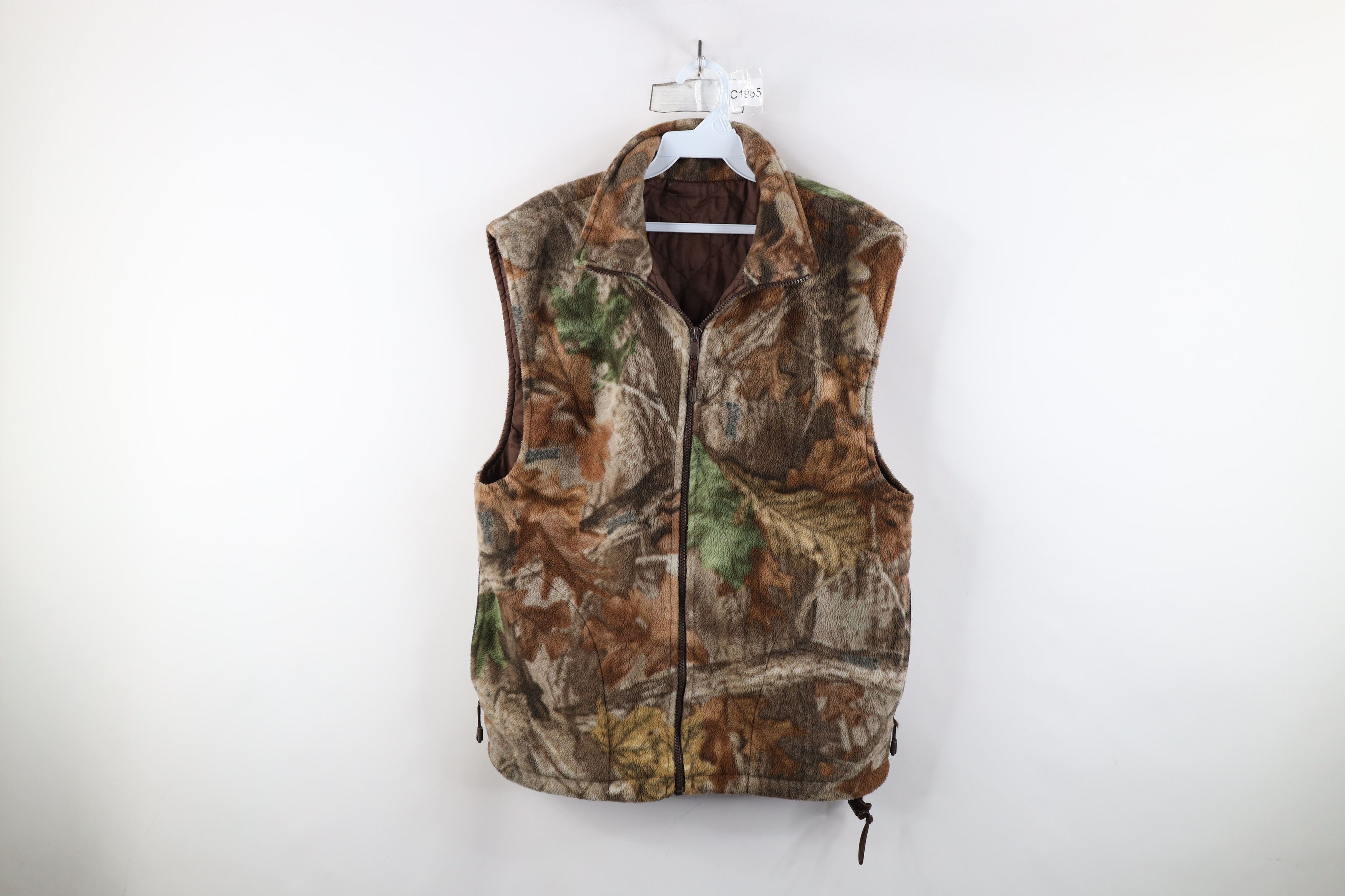 Vintage Vintage 90s Streetwear Quilted Fleece Camouflage Vest Jacket Size US L / EU 52-54 / 3 - 1 Thumbnail
