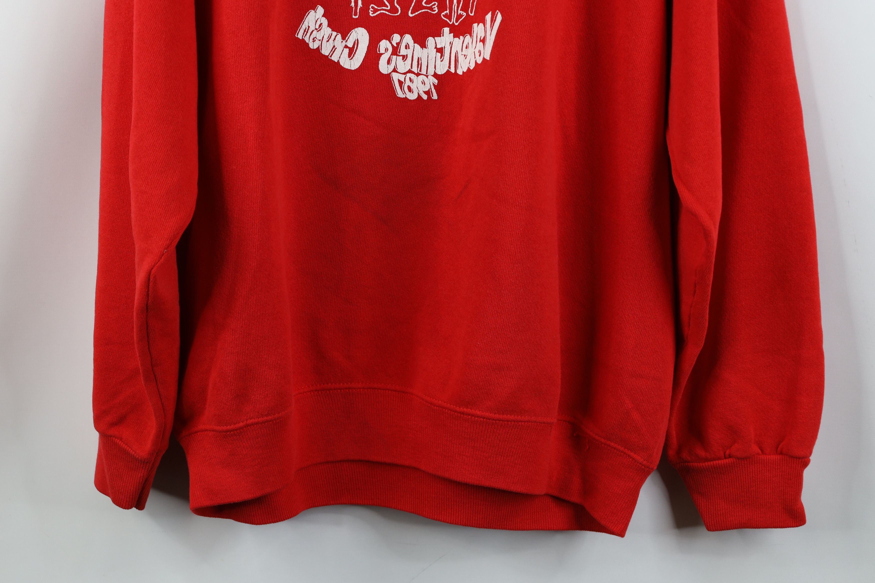 Vintage Vintage 80s Valentines Crush Let A Fiji Heart Sweatshirt Size XL / US 12-14 / IT 48-50 - 14 Thumbnail