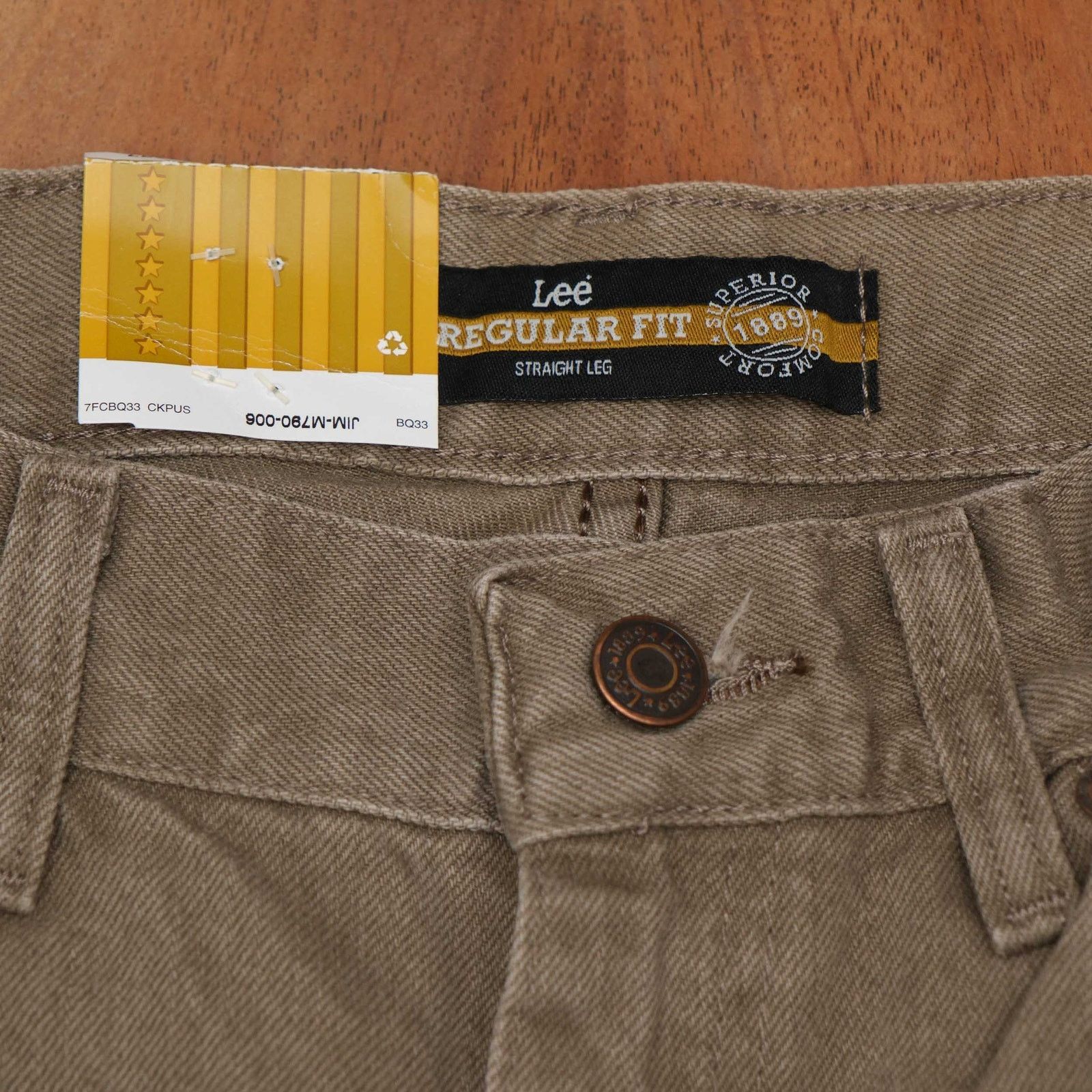 Lee VTG NWT Lee Straight Leg Brown Jeans 36x29 Size US 36 / EU 52 - 2 Thumbnail