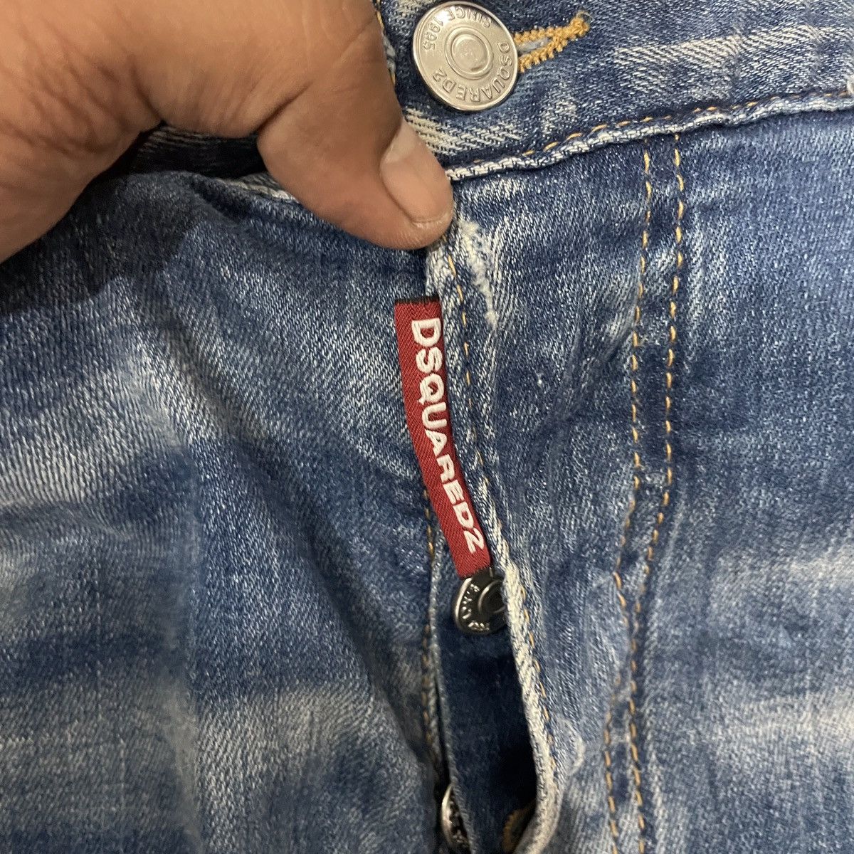 Dsquared2 Vintage Dsquared2 Distressed Motive Denim Jeans Size US 38 / EU 54 - 5 Thumbnail