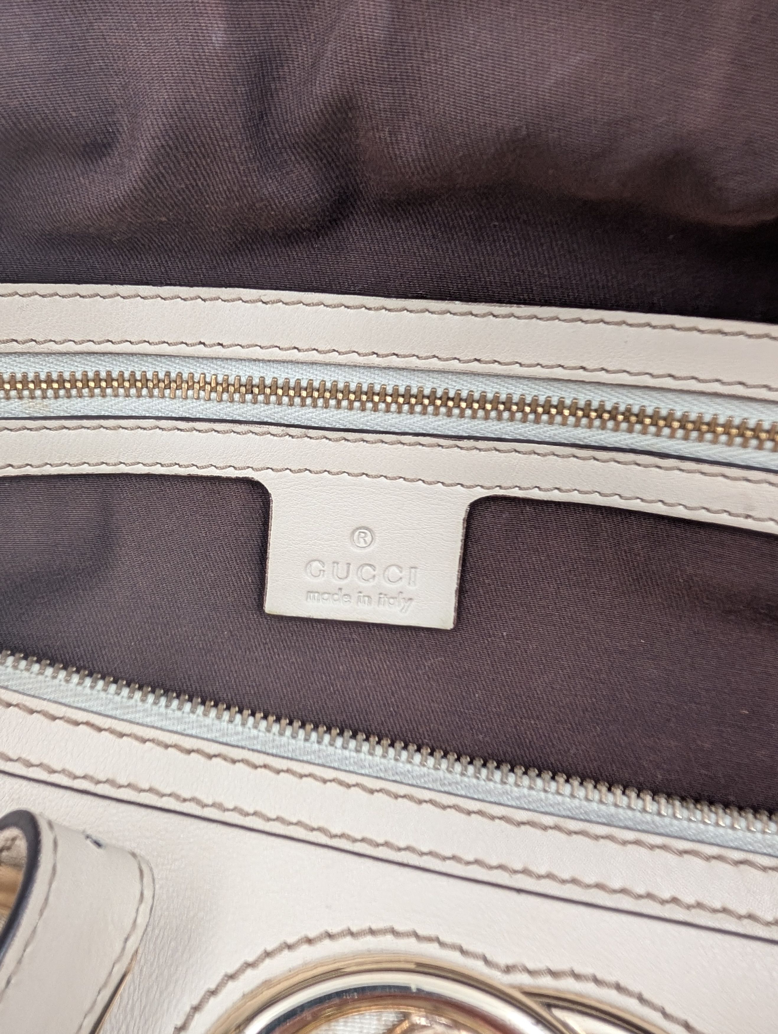 Gucci Gucci Beige Leather Bowling Bag Size ONE SIZE - 8 Thumbnail