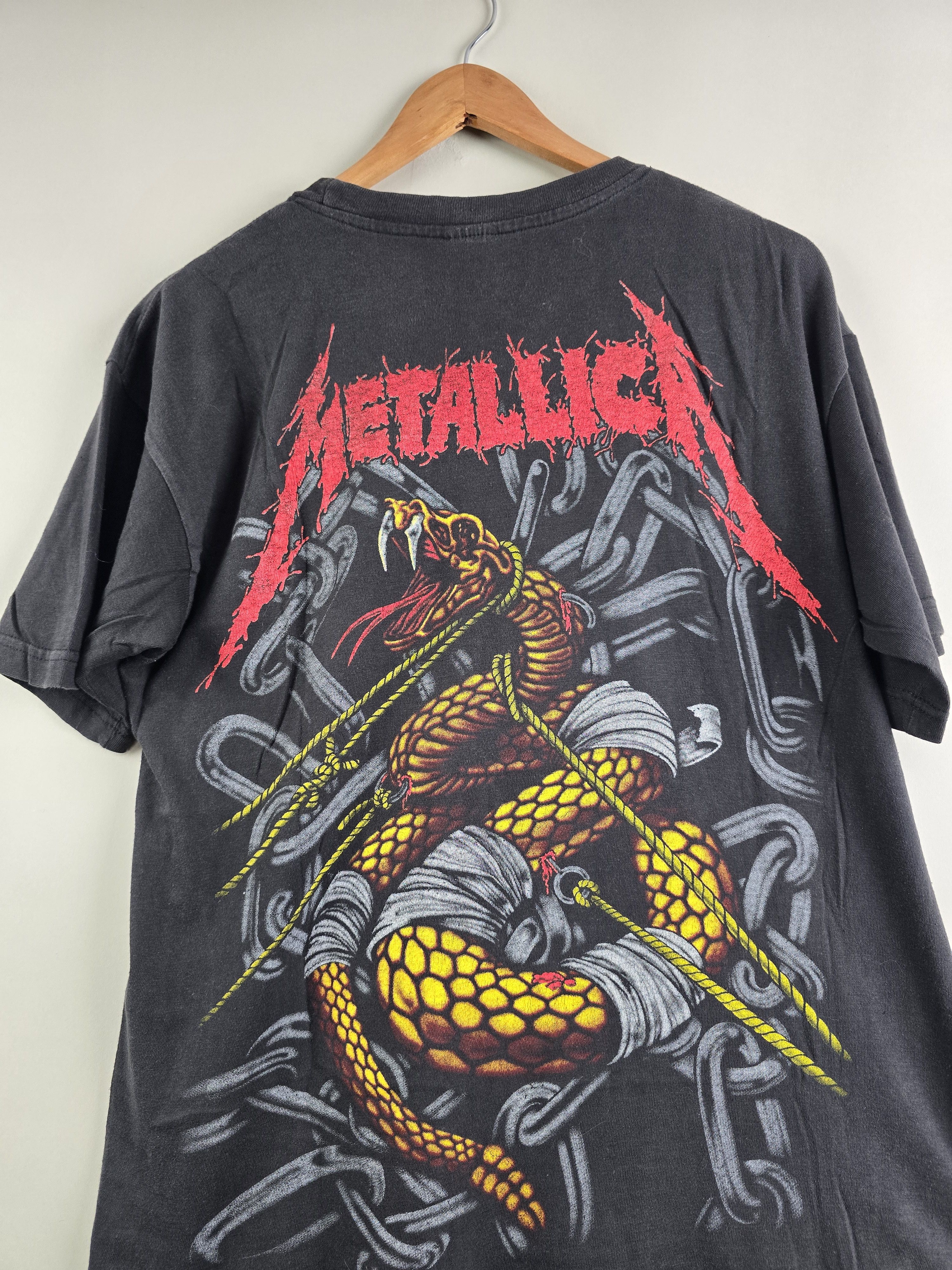 Band Tees × Metallica × Vintage 90s Metallica Doris Pushead L 21.5" 27" Size US L / EU 52-54 / 3 - 6 Thumbnail