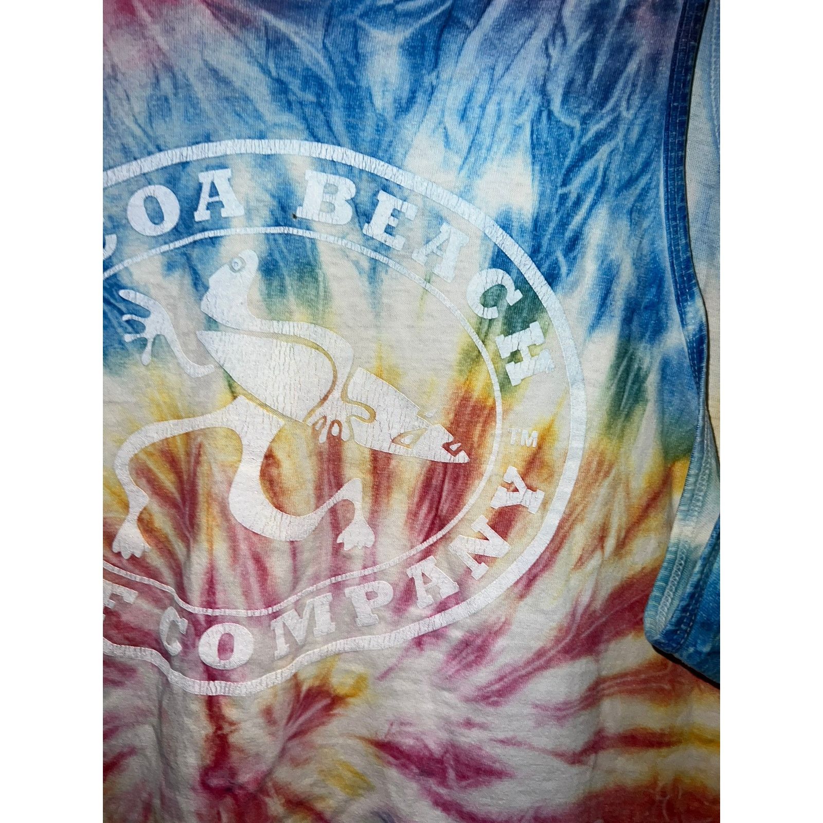 Gildan Vintage Cocoa Beach Surf Company Shirt Tie Dye Tank Tee 90s Size US XL / EU 56 / 4 - 7 Thumbnail