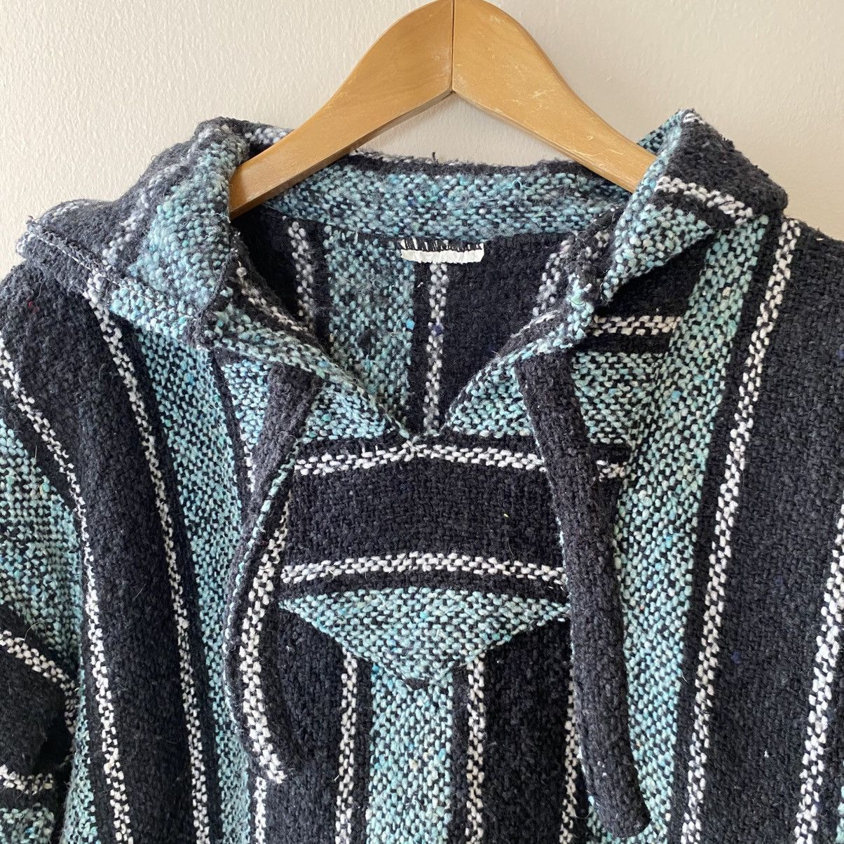 Vintage Black and Turquoise Striped Baja Hoodie Size US S / EU 44-46 / 1 - 4 Thumbnail