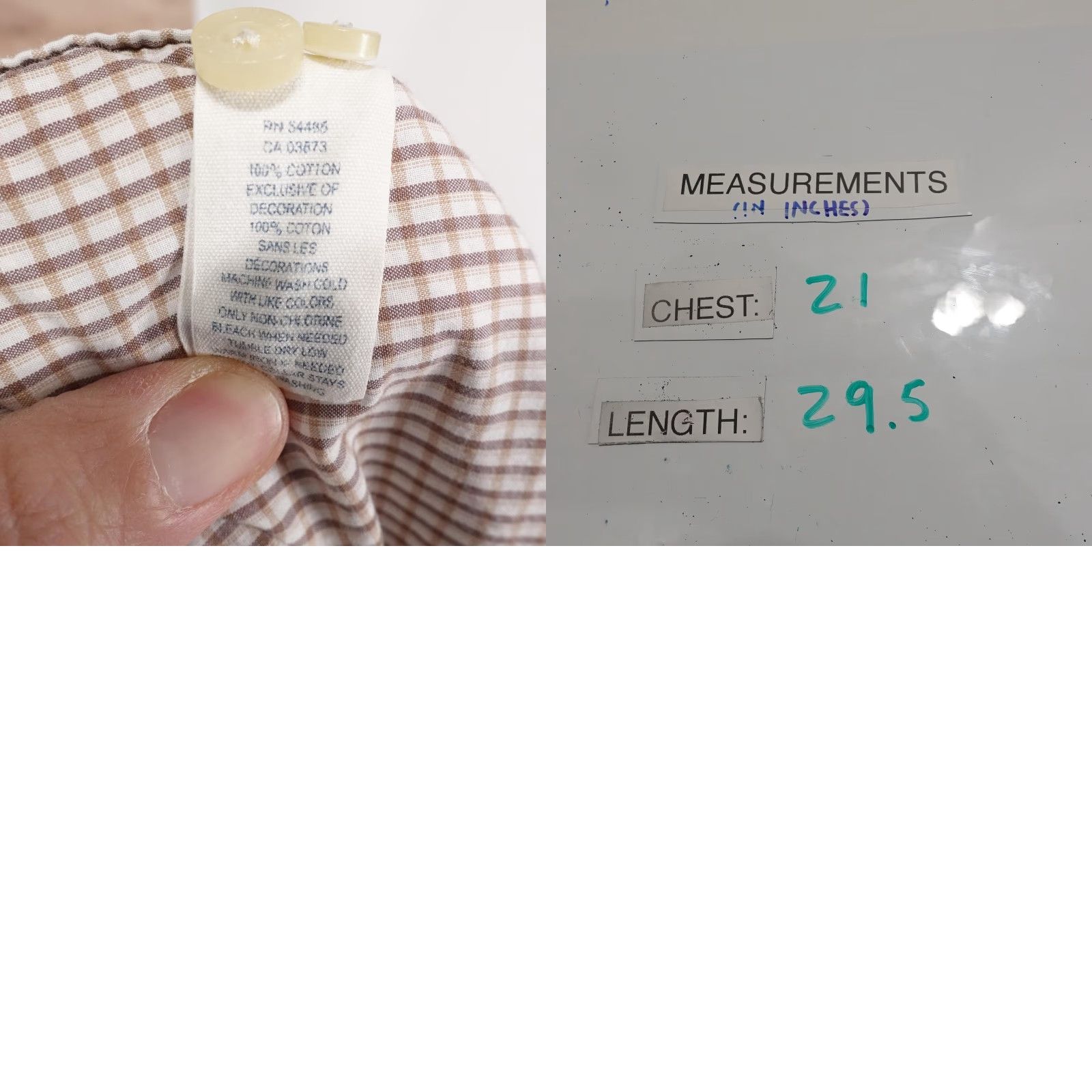 American Eagle Outfitters VINTAGE American Eagle Outfitters Shirt Mens M Beige Check Long Sleeve Button-Up Size US M / EU 48-50 / 2 - 8 Thumbnail