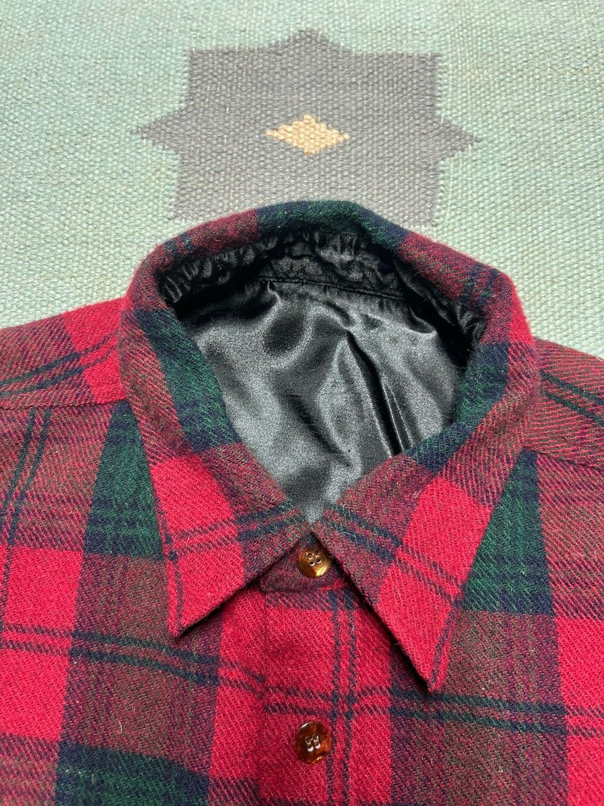 Vintage Vintage button shirt wool blend plaid tartan board shirt XXL Size US XXL / EU 58 / 5 - 4 Thumbnail