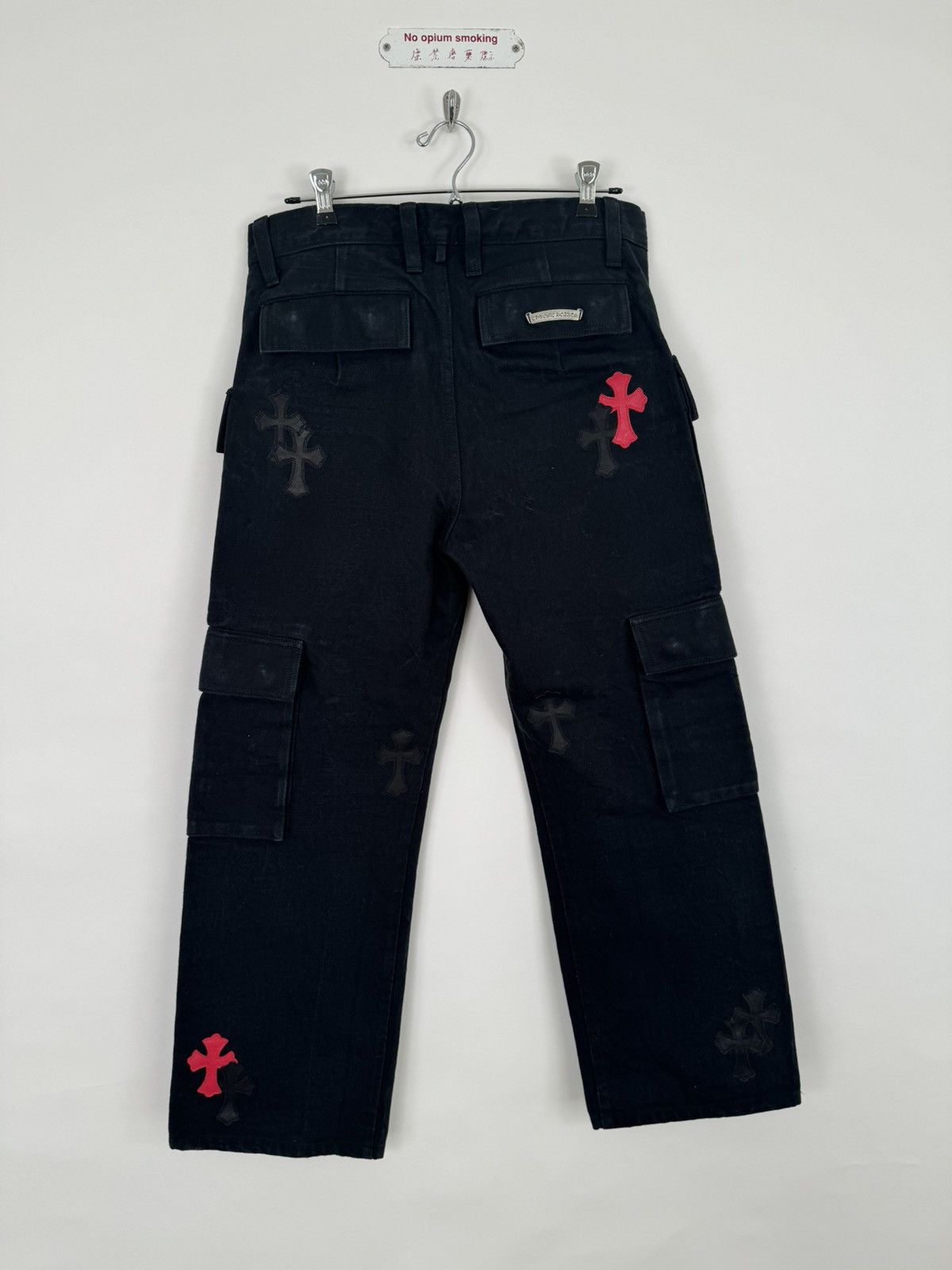 Chrome Hearts 🚭1/1 Vintage VIP Custom🚭 20 Silver Cargo Black Red Cross Size US 33 - 2 Thumbnail
