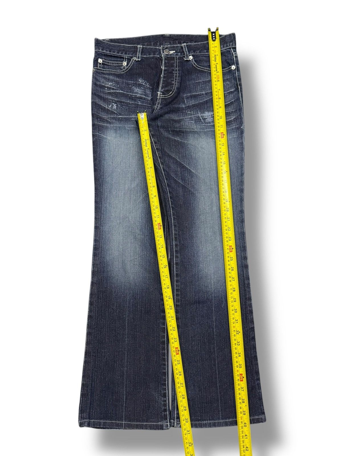 Tornado Mart Vintage 00s Tornado Mart Flared Bootcut Archive Denim Jeans Size US 31 - 13 Thumbnail