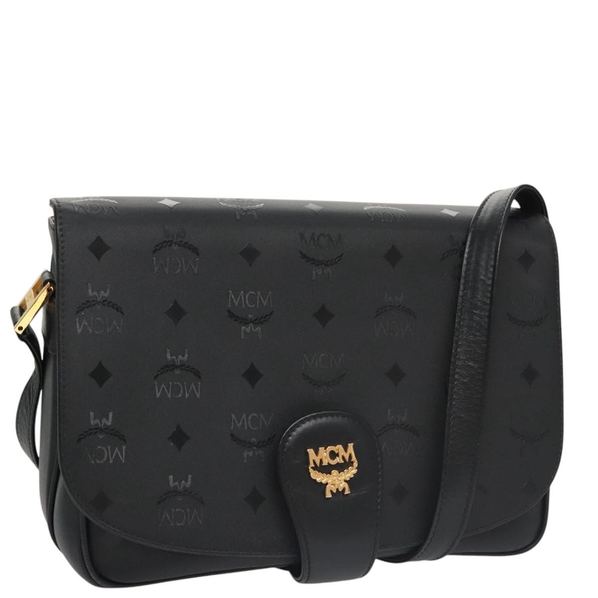 MCM Visetos Black Canvas Shoulder Bag (Pre-Owned) Size ONE SIZE - 1 Thumbnail