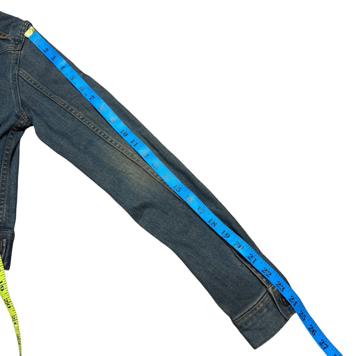 GOA GOA Snakeskin Distressed Denim Jacket Cropped Size XS / US 0-2 / IT 36-38 - 14 Thumbnail