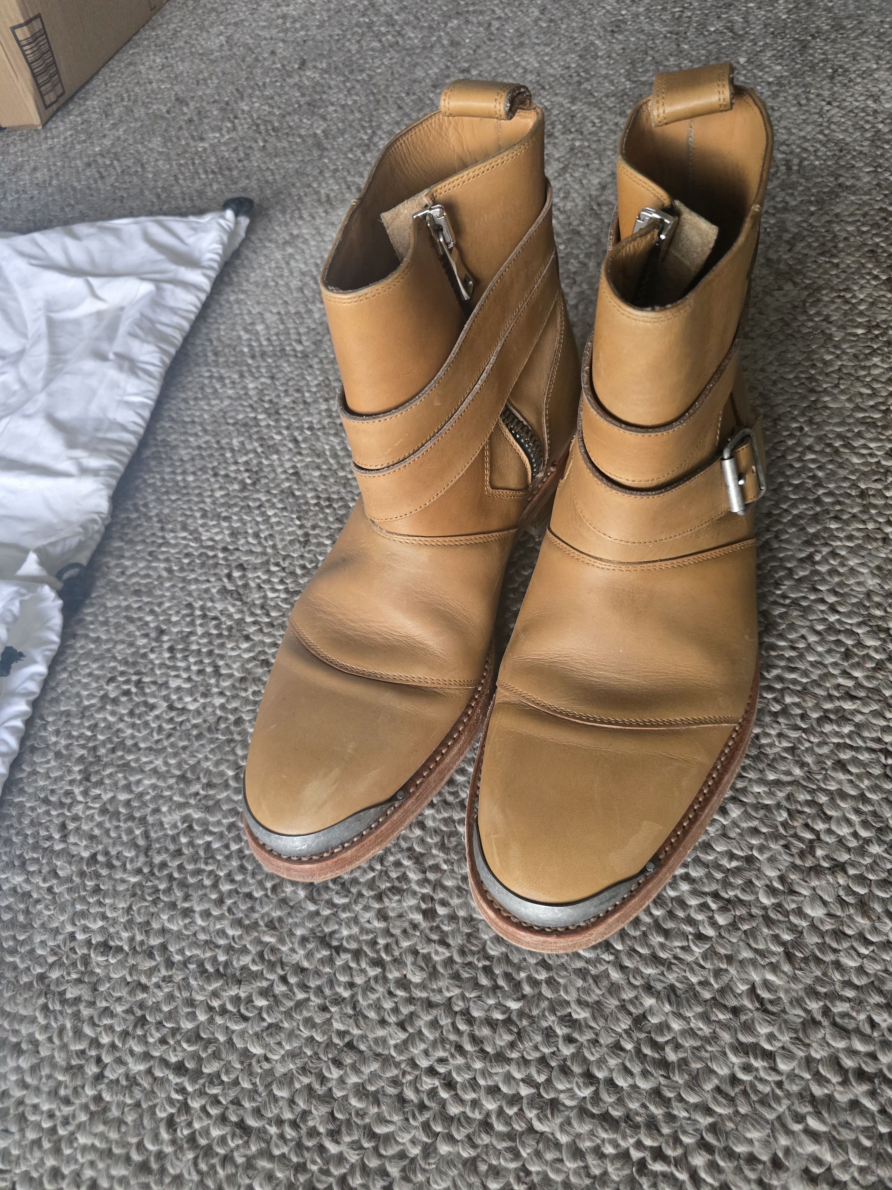 Balmain BALMAIN HOMME BIKER BOOTS SUEDE Engineer AW12 | Grailed