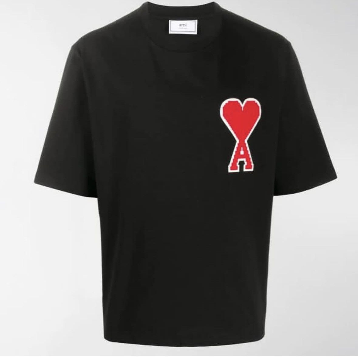 AMI AMI PARIS Alexandre Black Red Heart T-shirt Large Unisex Size US L / EU 52-54 / 3 - 3 Thumbnail
