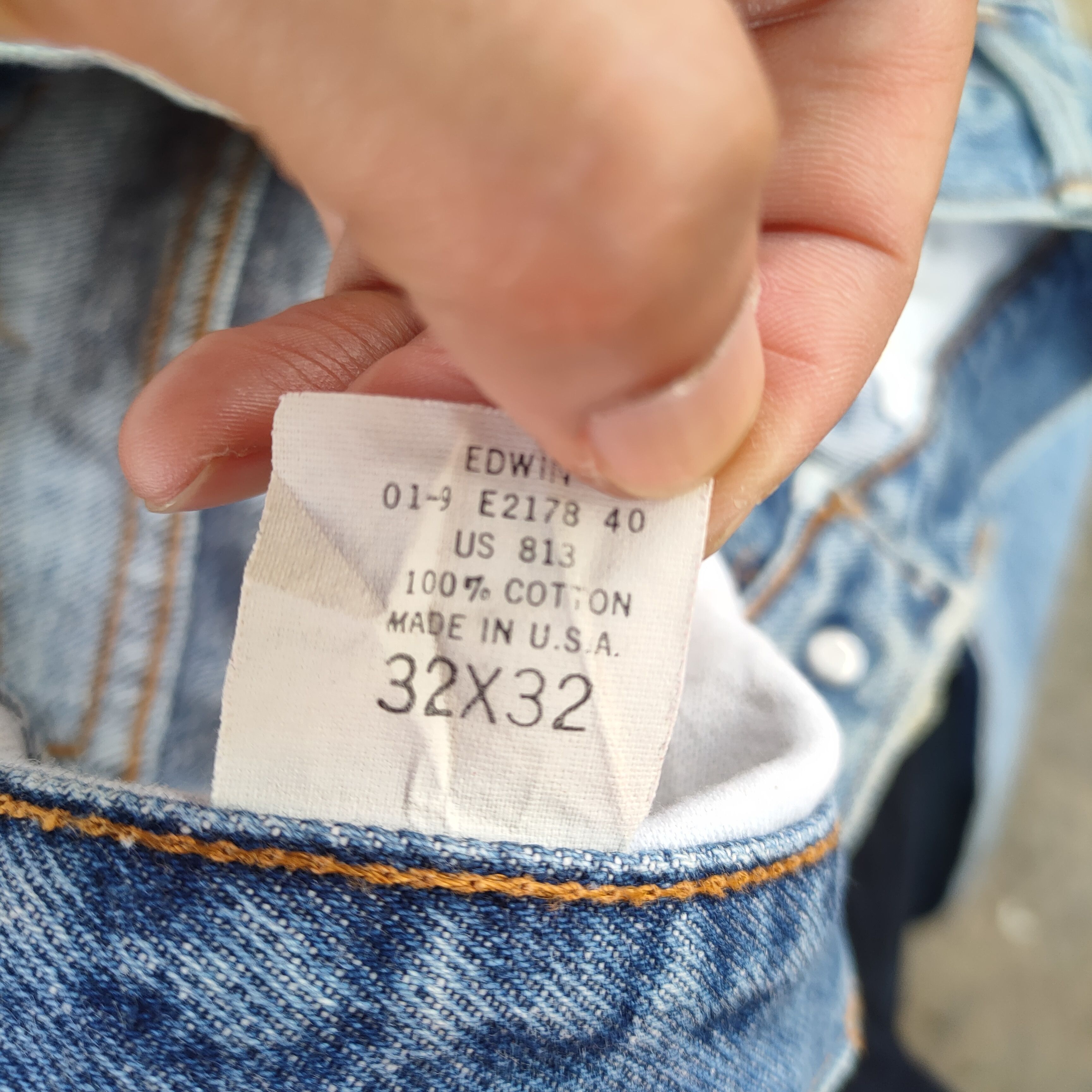 Edwin VINTAGE EDWIN MADE IN USA FADED JEANS DENIM PANTS Size US 32 / EU 48 - 15 Thumbnail