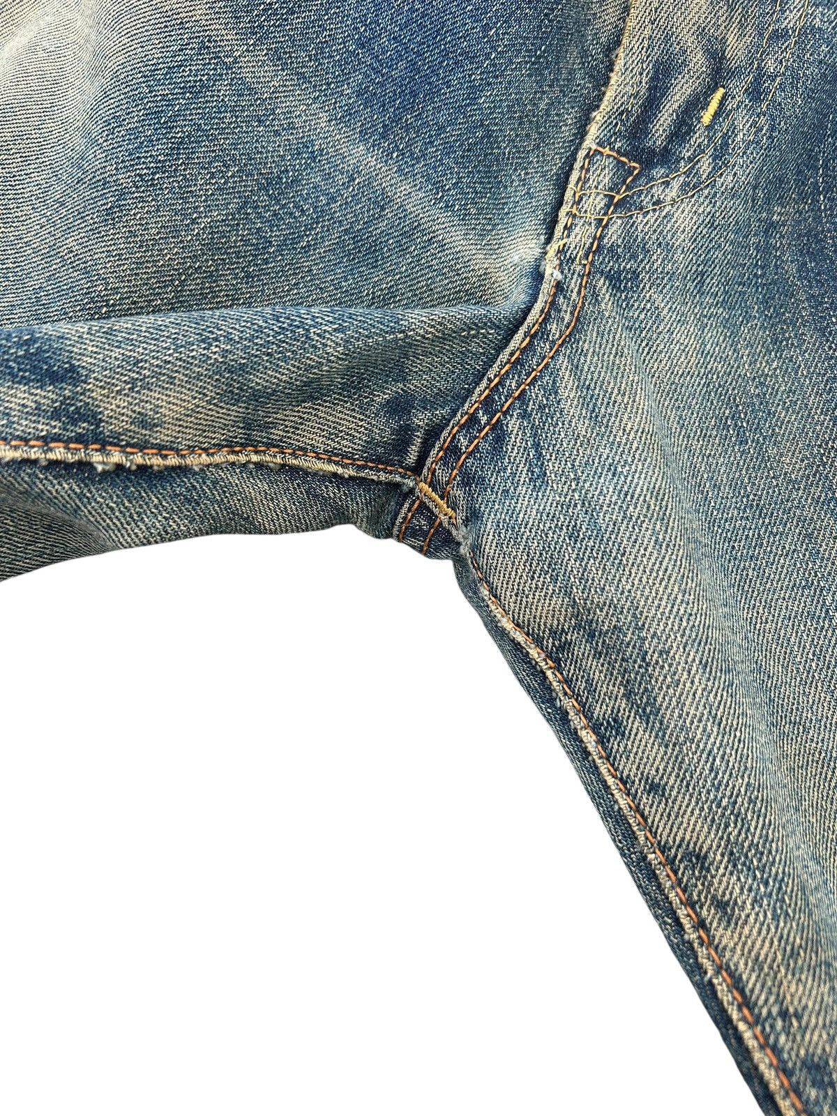 Kapital VINTAGE EDWIN 505X SELVEDGE RUSTY DISTRESSED DENIM JEANS Size US 32 / EU 48 - 10 Thumbnail